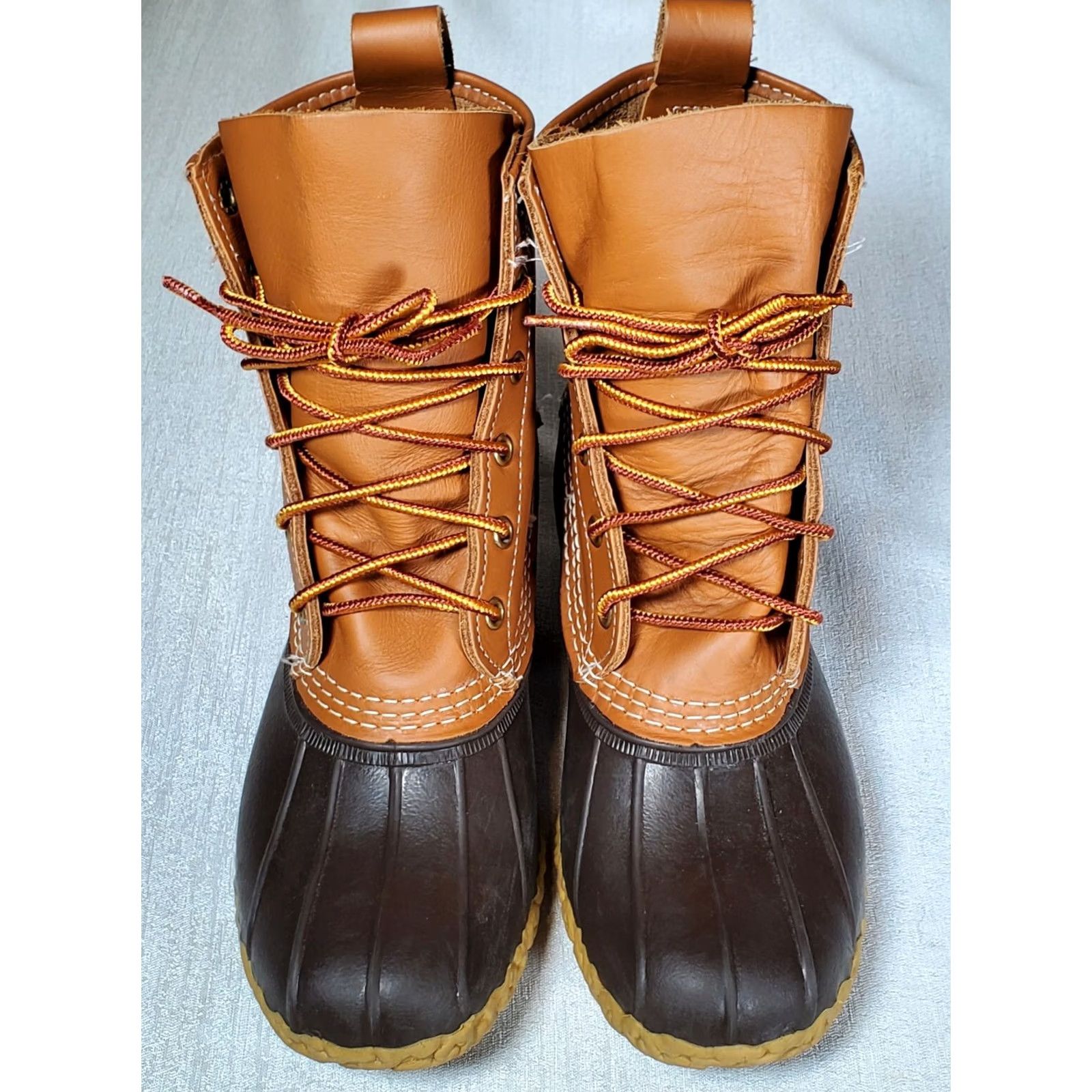 Vintage L.L. Bean 8" Duck Boots Brown Leather Waterproof Rain Hunting Womens US 6 M Size US 6 / IT 36 - 6 Thumbnail