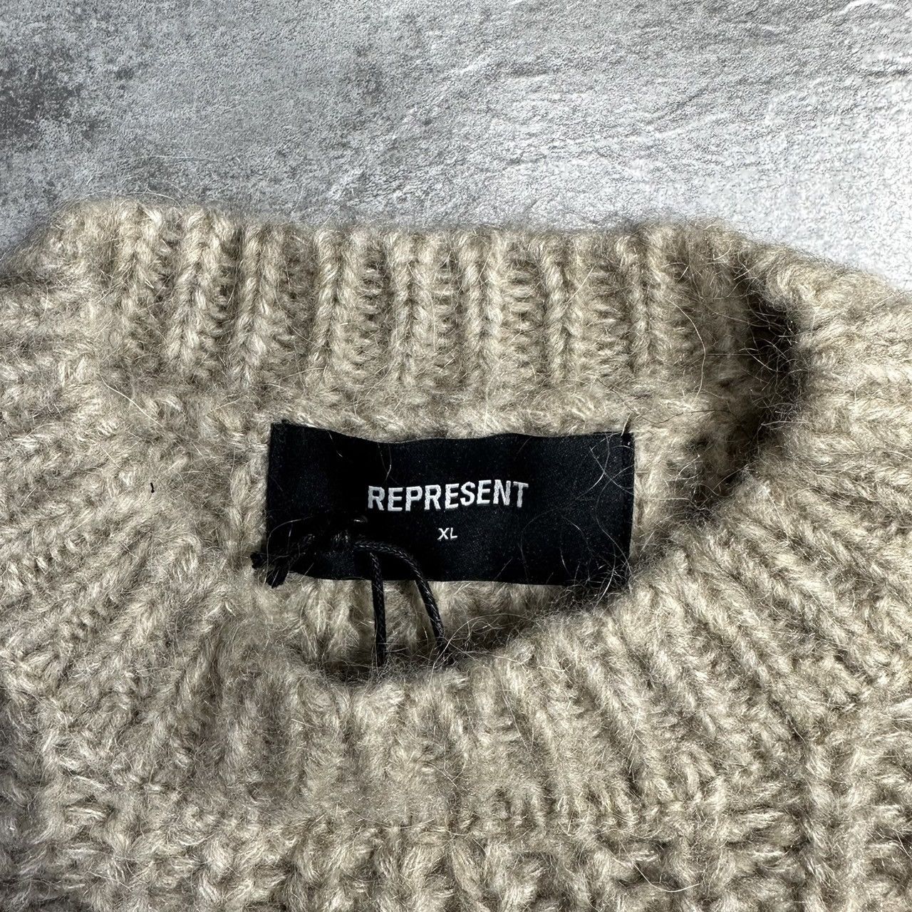 Represent Clo. Represent Heavy Rib Sweater - Wheat Size US XL / EU 56 / 4 - 3 Thumbnail