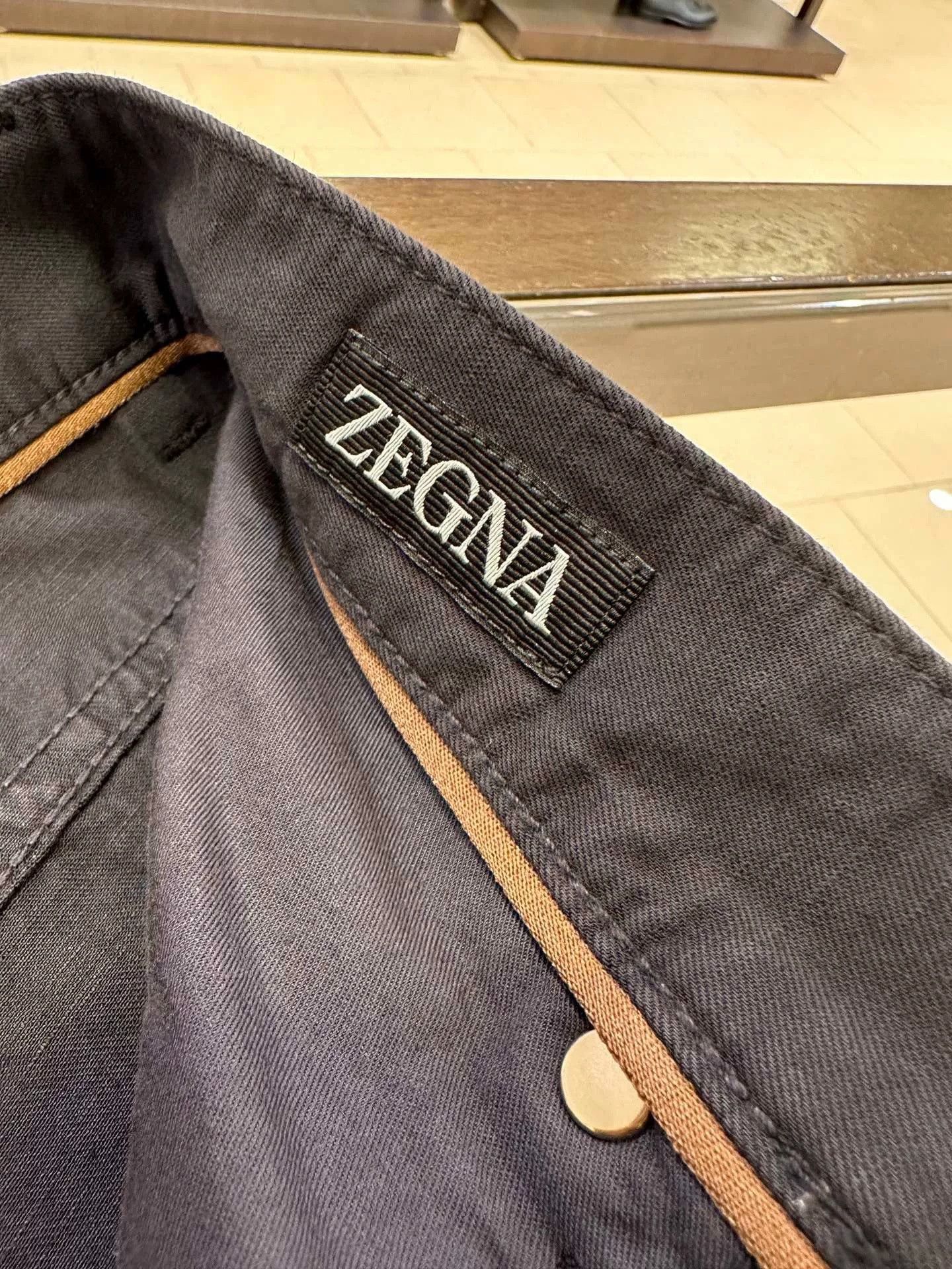 Ermenegildo Zegna Zegna Navy Slim Fit Casual Trousers Size US 32 / EU 48 - 6 Thumbnail