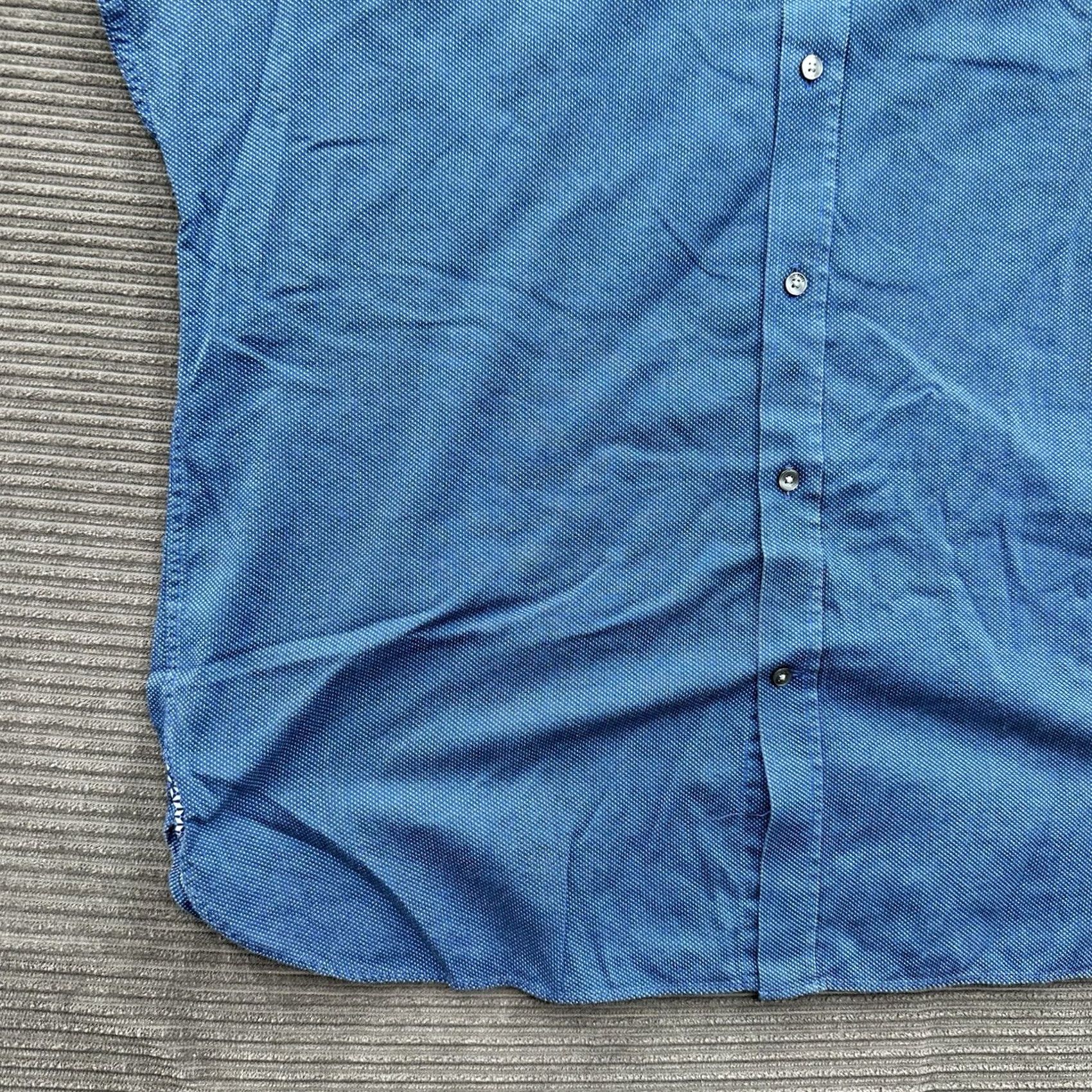 Ted Baker Ted Baker Shirt Men 16.5 36/37 Blue Long Sleeve Button Up Preppy Geometric Pattern Casual Size US XL / EU 56 / 4 - 6 Thumbnail