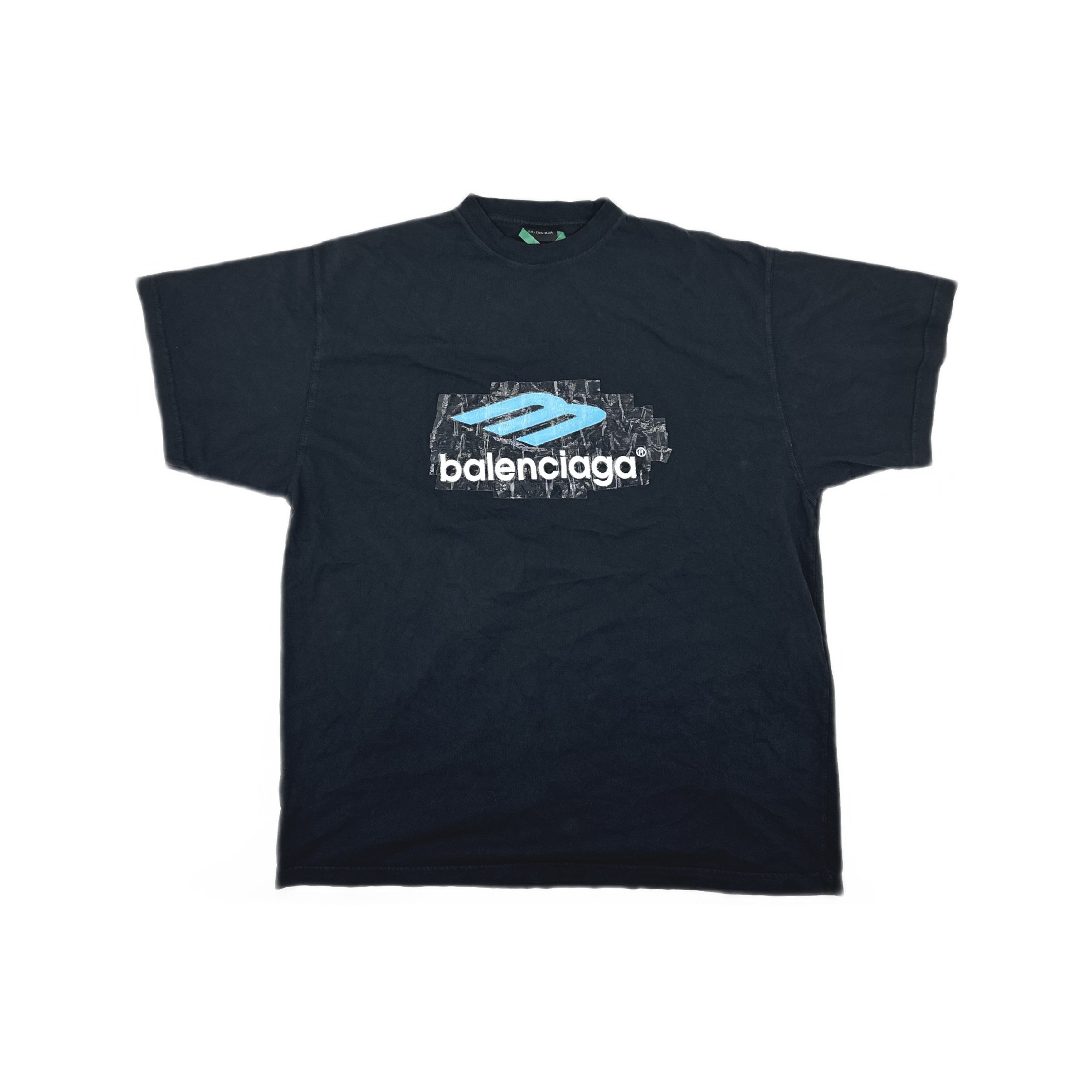 Balenciaga balenciaga flame-b logo t-shirt size m 21ss | Grailed