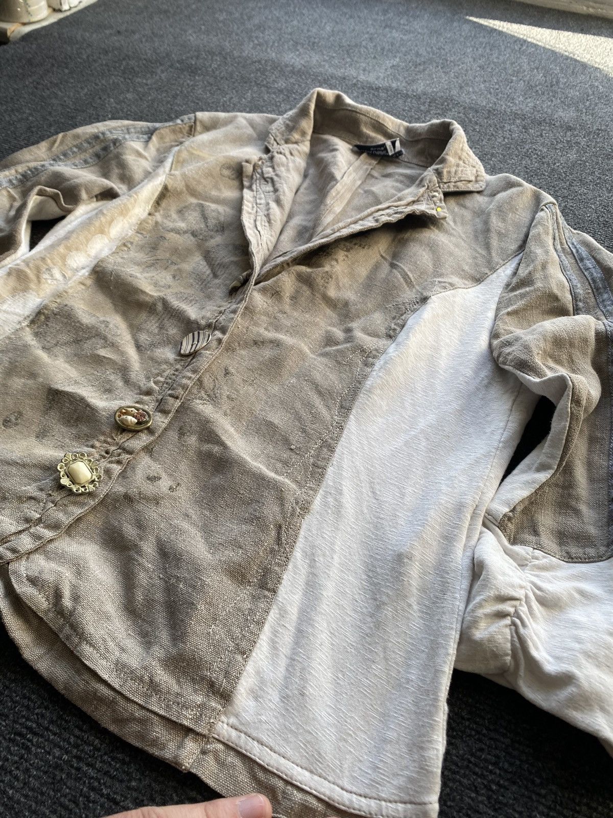 Elisa Cavaletti 🔥Elisa Cavaletii Beige designer blazer m rare linen Size M / US 6-8 / IT 42-44 - 17 Thumbnail