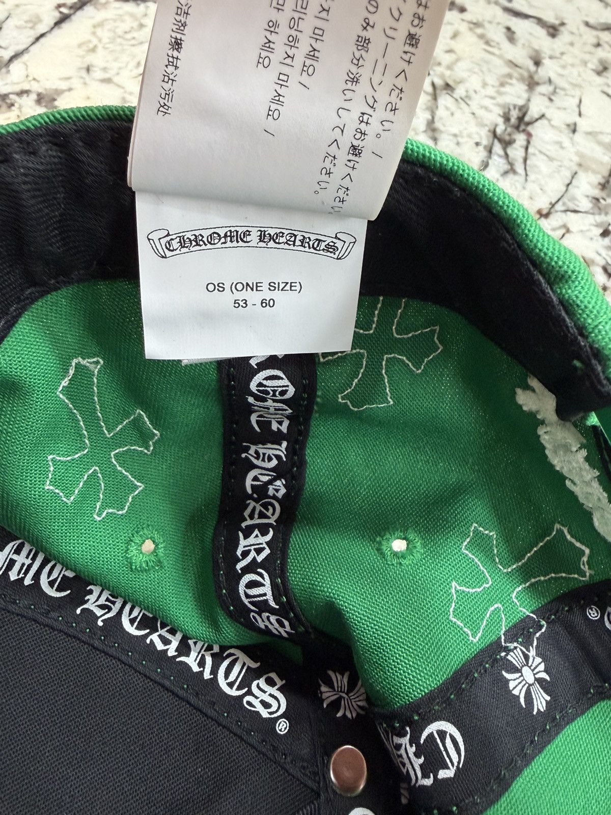 Chrome Hearts Chrome Hearts Cross Patch Hat Green White Baseball Cap Size ONE SIZE - 17 Thumbnail