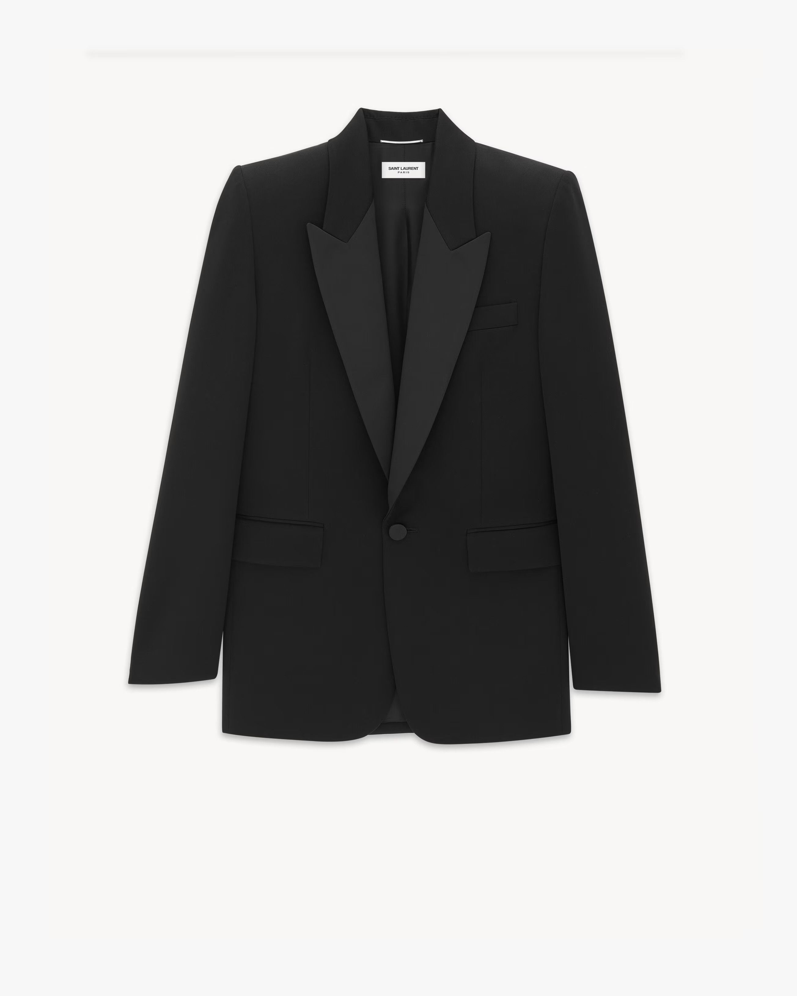 o1s1wg111124 760896 Oversized Tuxedo Jacket Grain De Poudre