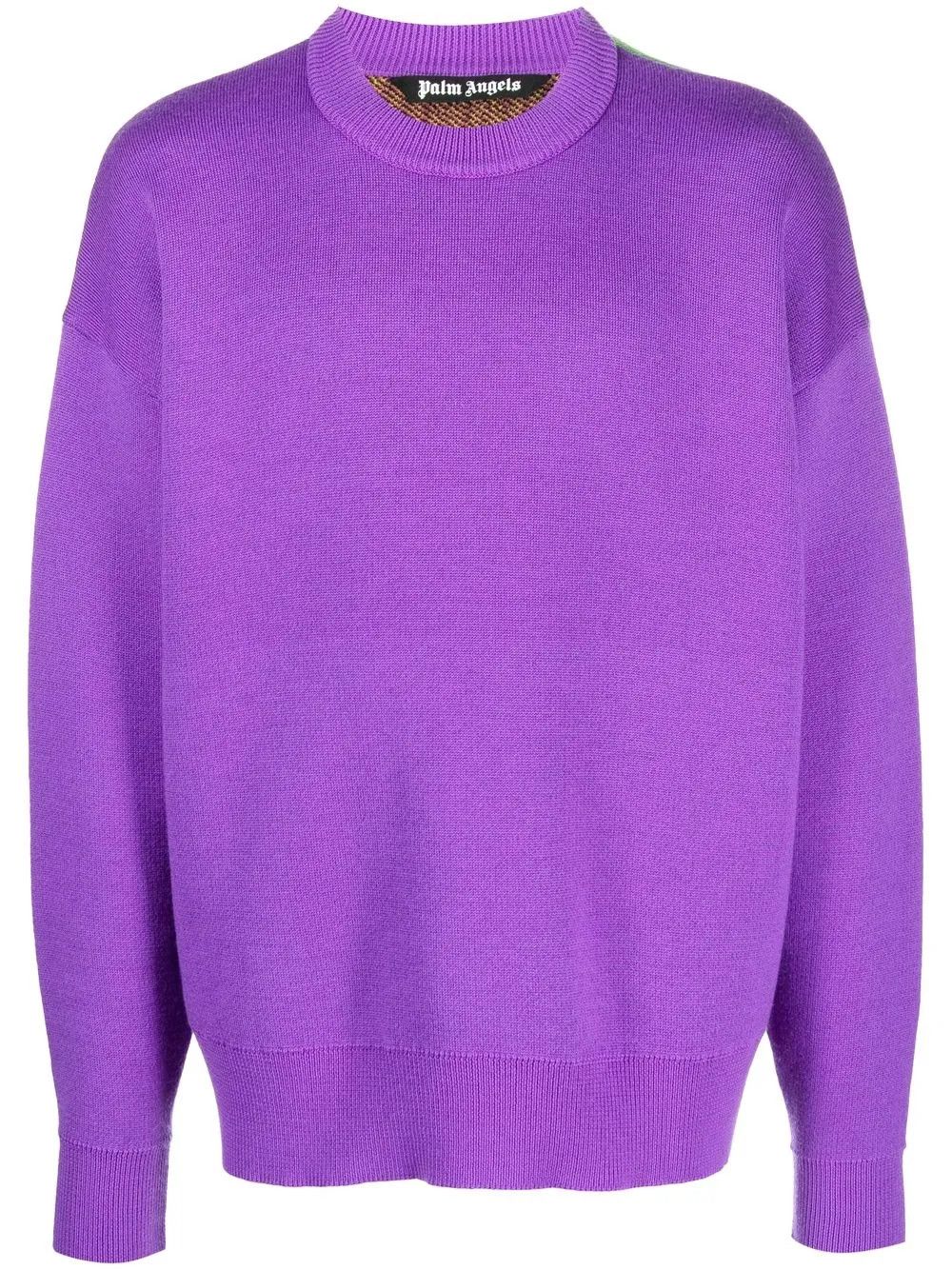 Palm Angels o1y0325 Logo Crewneck Sweater in Purple Size US S / EU 44-46 / 1 - 1 Thumbnail