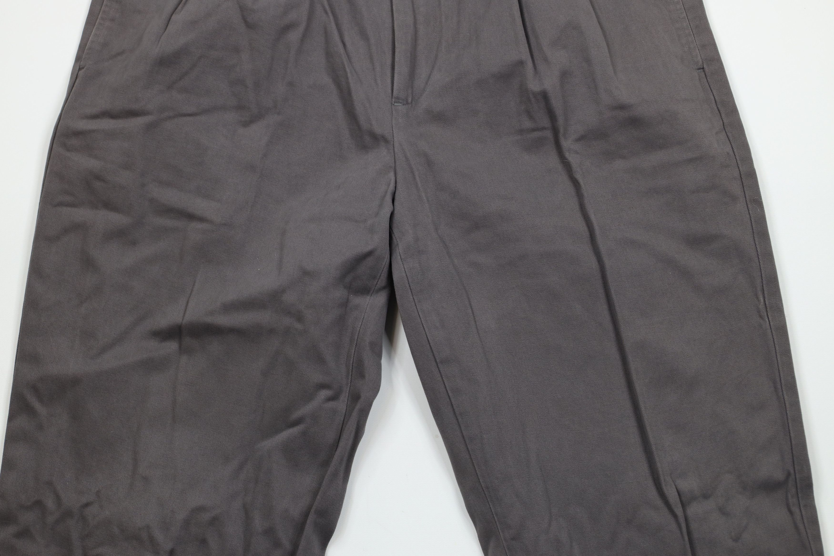 Brooks Brothers × Vintage Vintage Brooks Brothers Cuffed Wide Leg Chino Pants Gray Size US 35 - 3 Thumbnail