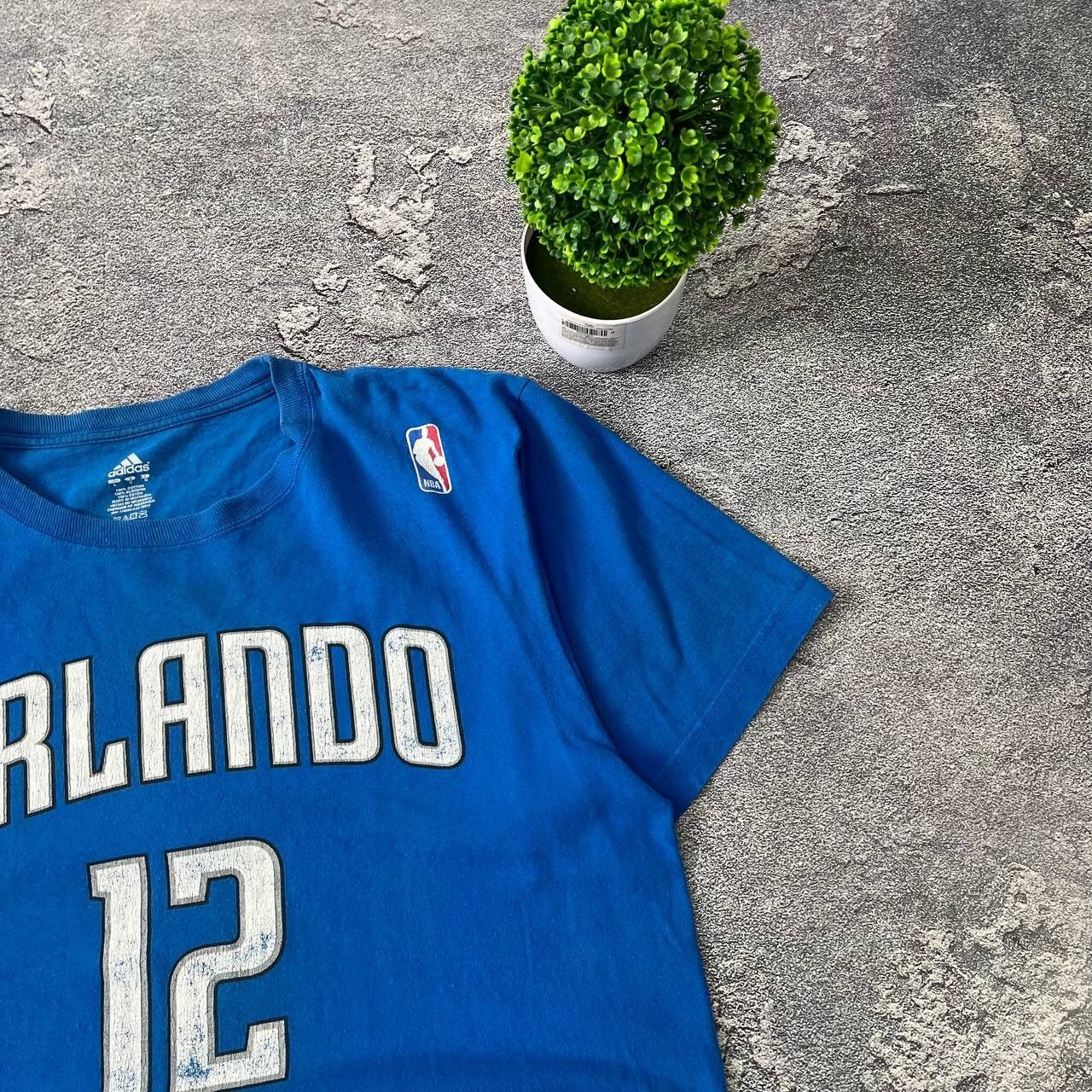 Adidas Vintage Adidas Blue Cotton T-Shirt Howard #12 Ordlando Big Size US L / EU 52-54 / 3 - 12 Thumbnail