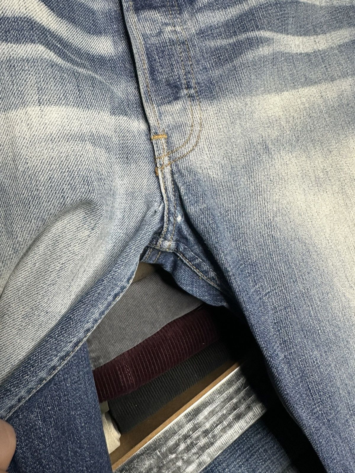 Levi's Levi's 501 Men's Jeans W34 L34 Blue Denim Distressed Pants Size US 34 / EU 50 - 4 Thumbnail