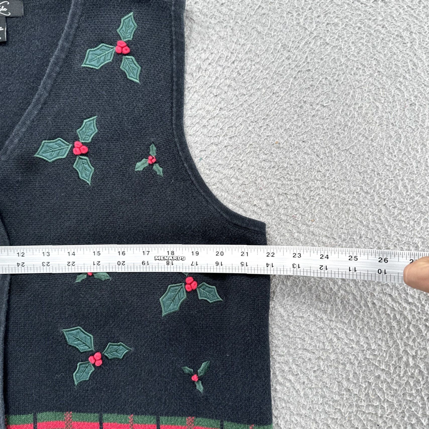 Vintage Crystal Kobe Christmas Sweater Vest XS?1X Shirt? Size XL / US 12-14 / IT 48-50 - 3 Thumbnail