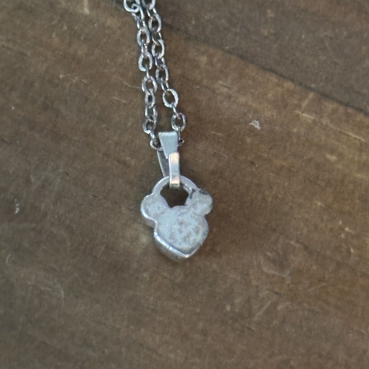 Vintage Vintage silver tone rhinestone Mickey Mouse pendant necklace Size ONE SIZE - 4 Thumbnail