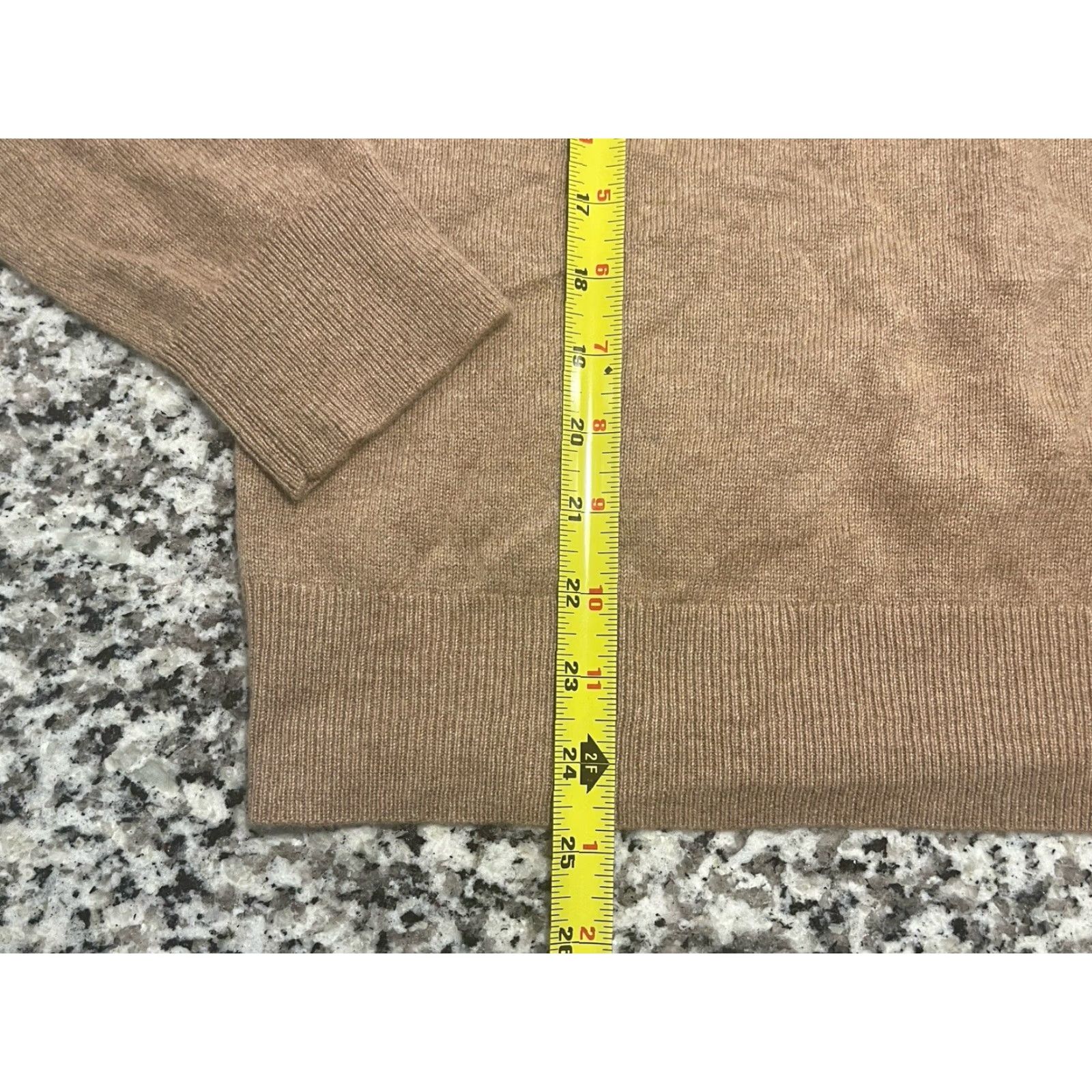 Vintage Babaton Knit Top Shirt Women's S Heather Gold Camel Cashmere Pullover Sweater 100% Cashmere Regular Size S Womens Size S / US 4 / IT 40 - 2 Thumbnail
