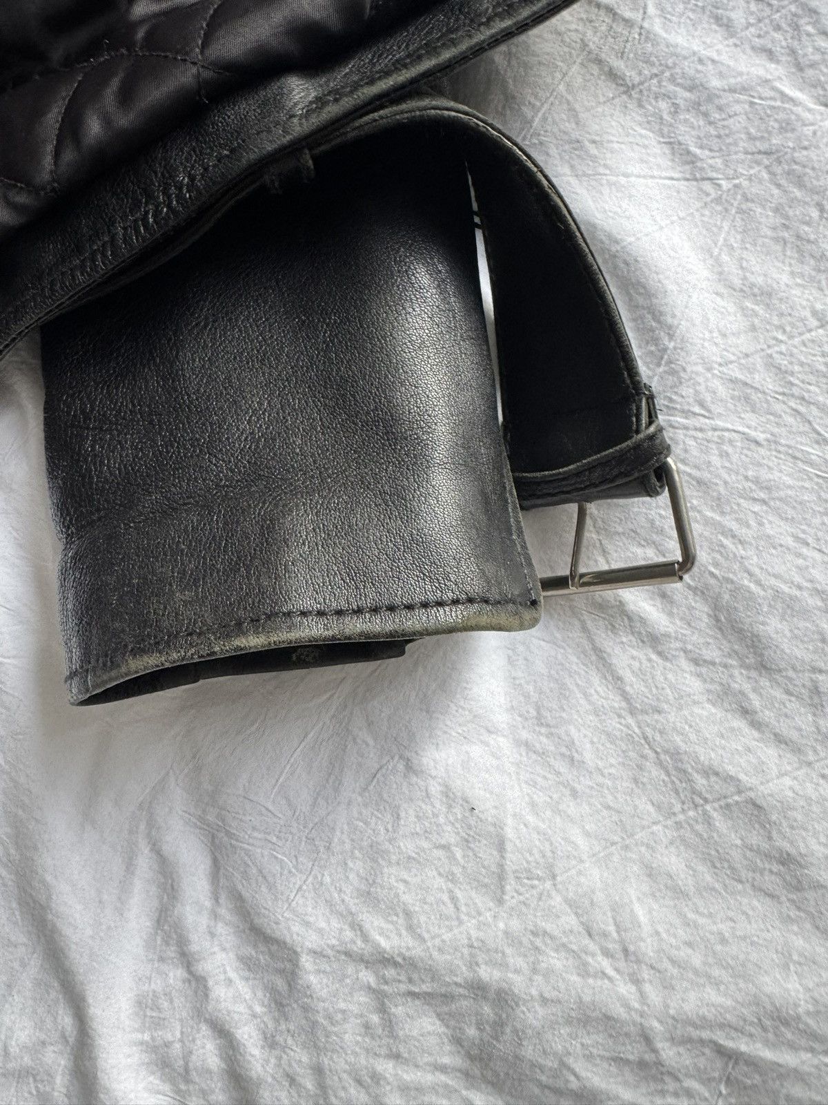 Blk Dnm Classic Blk Denim Biker Leather Motorcycle Jacket L Size US L / EU 52-54 / 3 - 7 Thumbnail