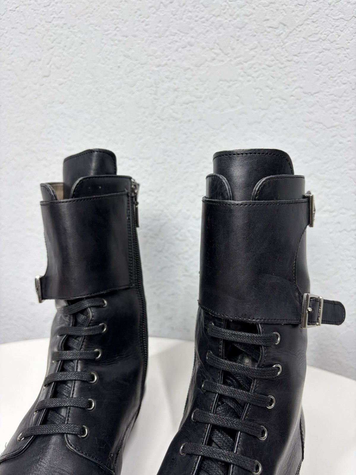 Melvin & Hamilton Vintage 00s Black Leather Side Zip Boots Guidi Marsell Style Size US 8 / EU 41 - 13 Thumbnail