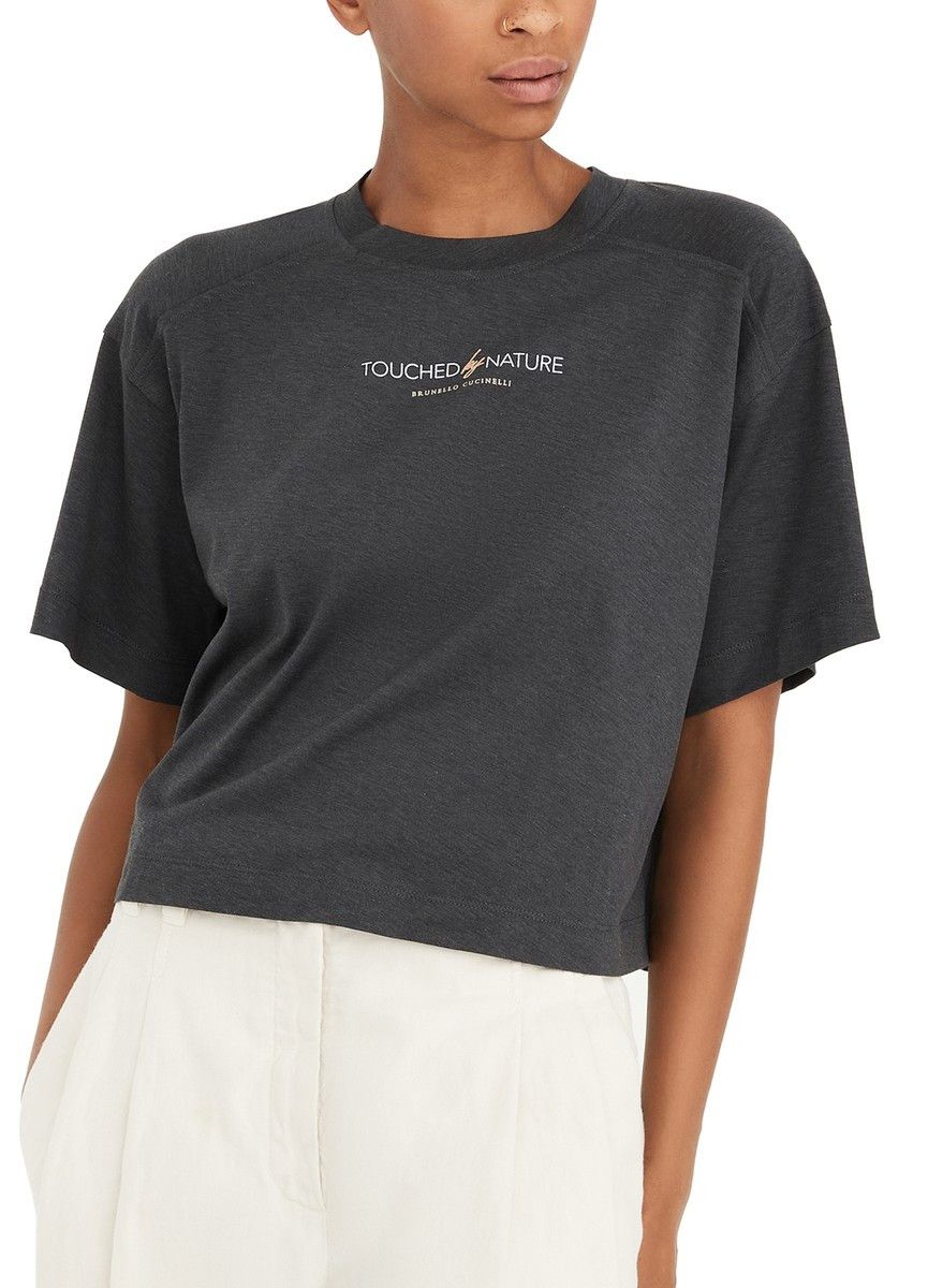 Brunello Cucinelli o1y0825 Crewneck T-Shirt in Black Size S / US 4 / IT 40 - 3 Thumbnail