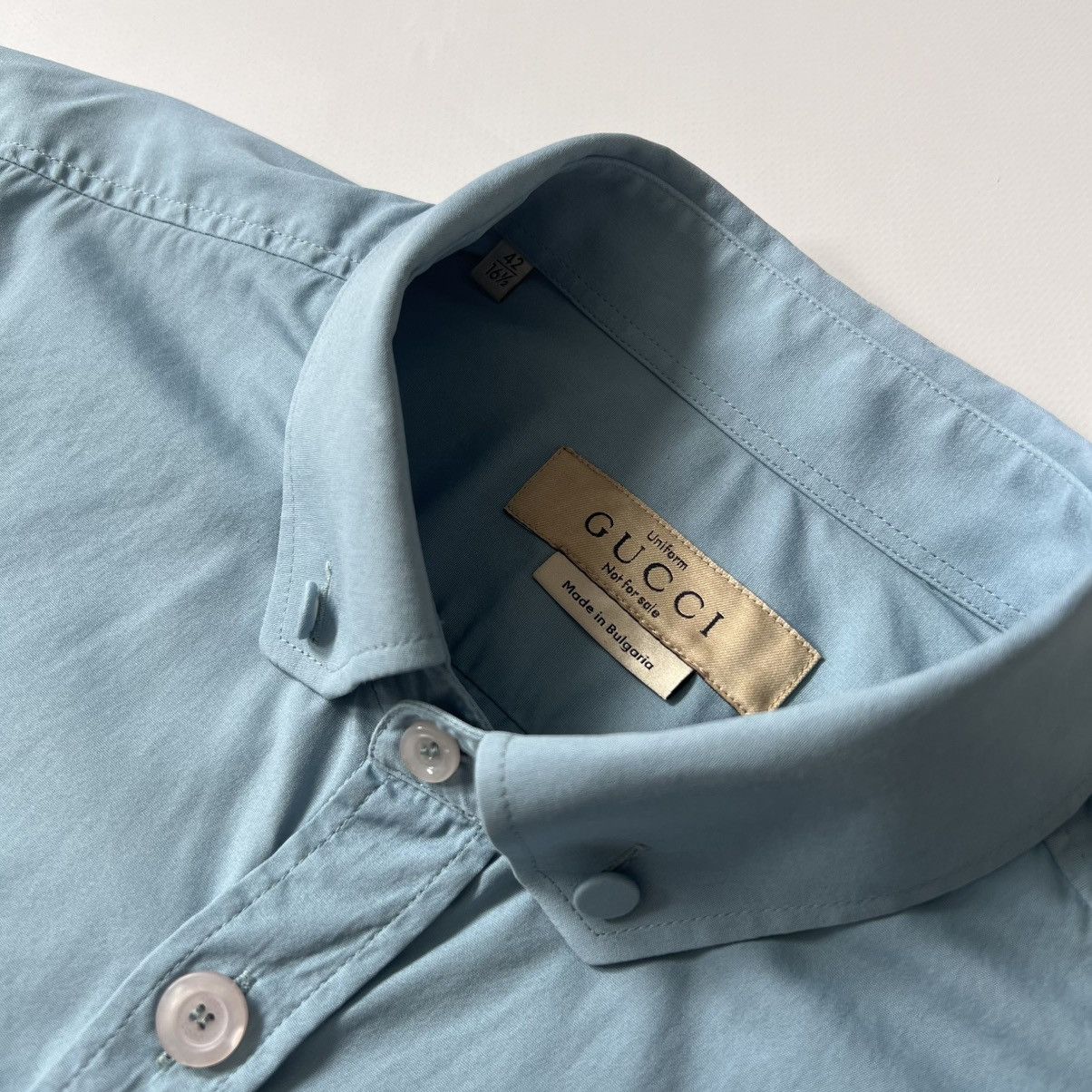 Gucci Gucci light blue classic shirt Size US L / EU 52-54 / 3 - 4 Thumbnail