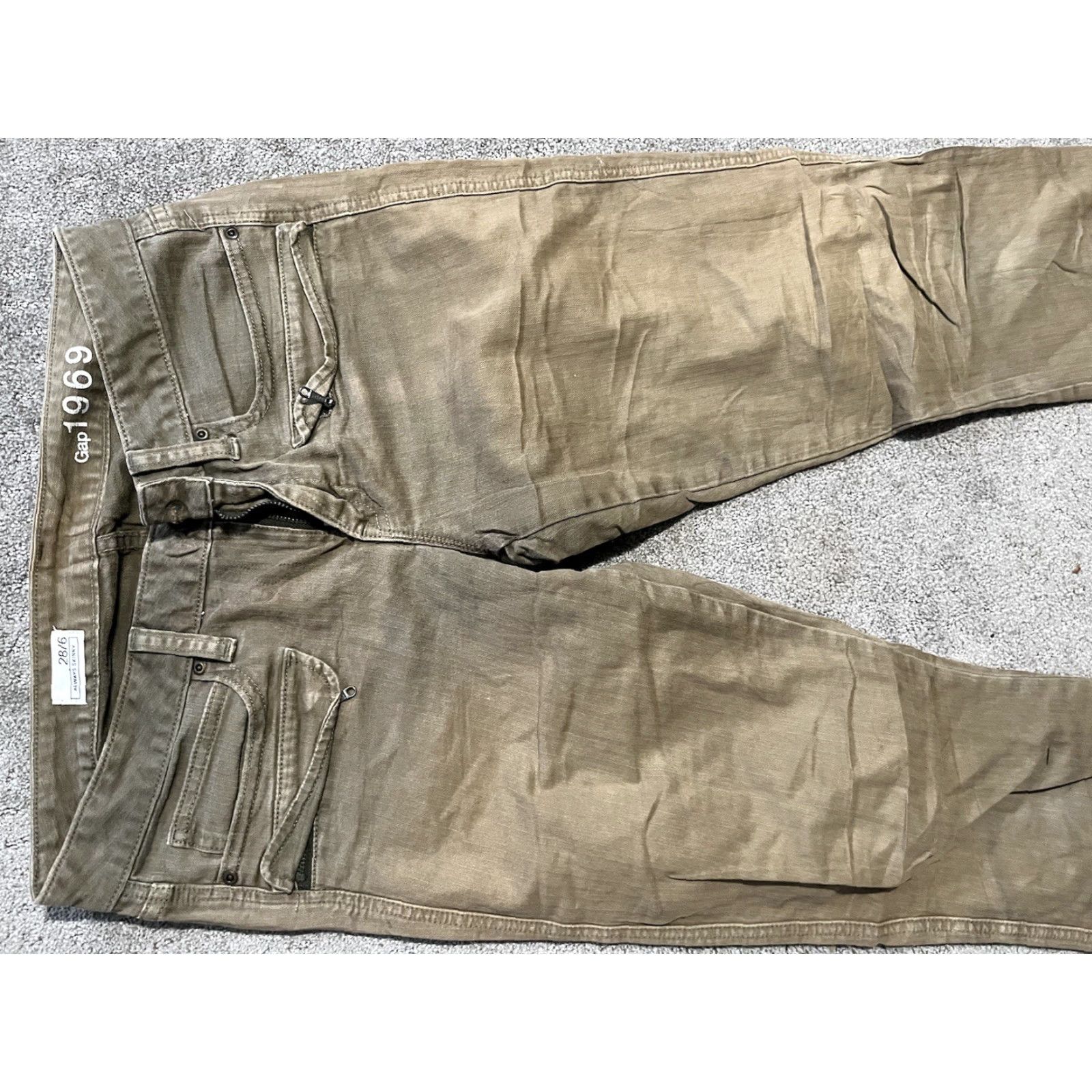 Gap Gap Always Skinny Jeans Womens 6 Denim Brown Medium Wash Cotton Blend Stretch 1969 Modern Womens Size 28" / US 6 / IT 42 - 4 Thumbnail