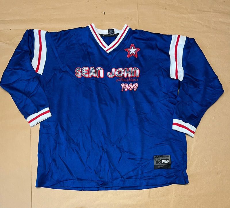 Designer Vintage Sean John Collection Jersey Blue 69 1969 Hip Hop XXL Size US XXL / EU 58 / 5 - 1 Thumbnail