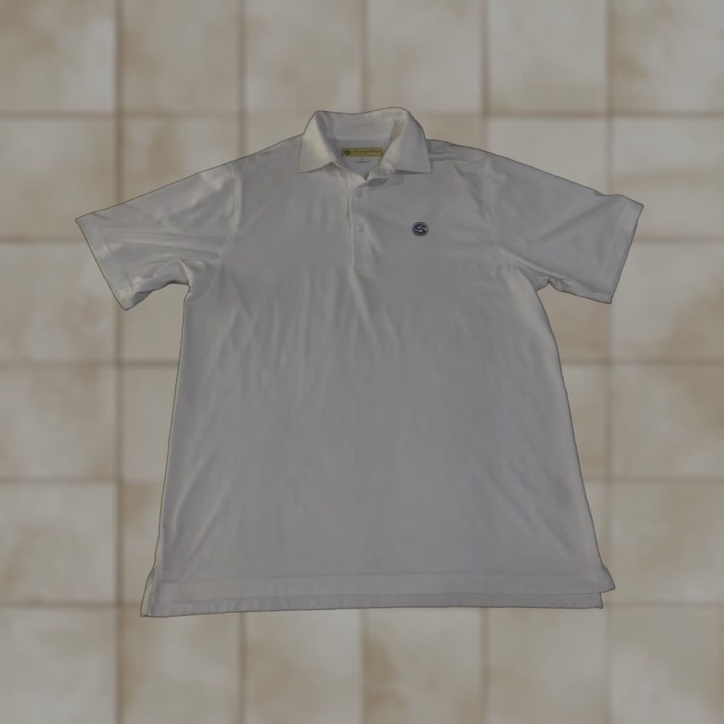 Vintage Donald Ross Polo Shirt Mens Medium White Performance Golf Embroidered Logo Size US M / EU 48-50 / 2 - 1 Thumbnail