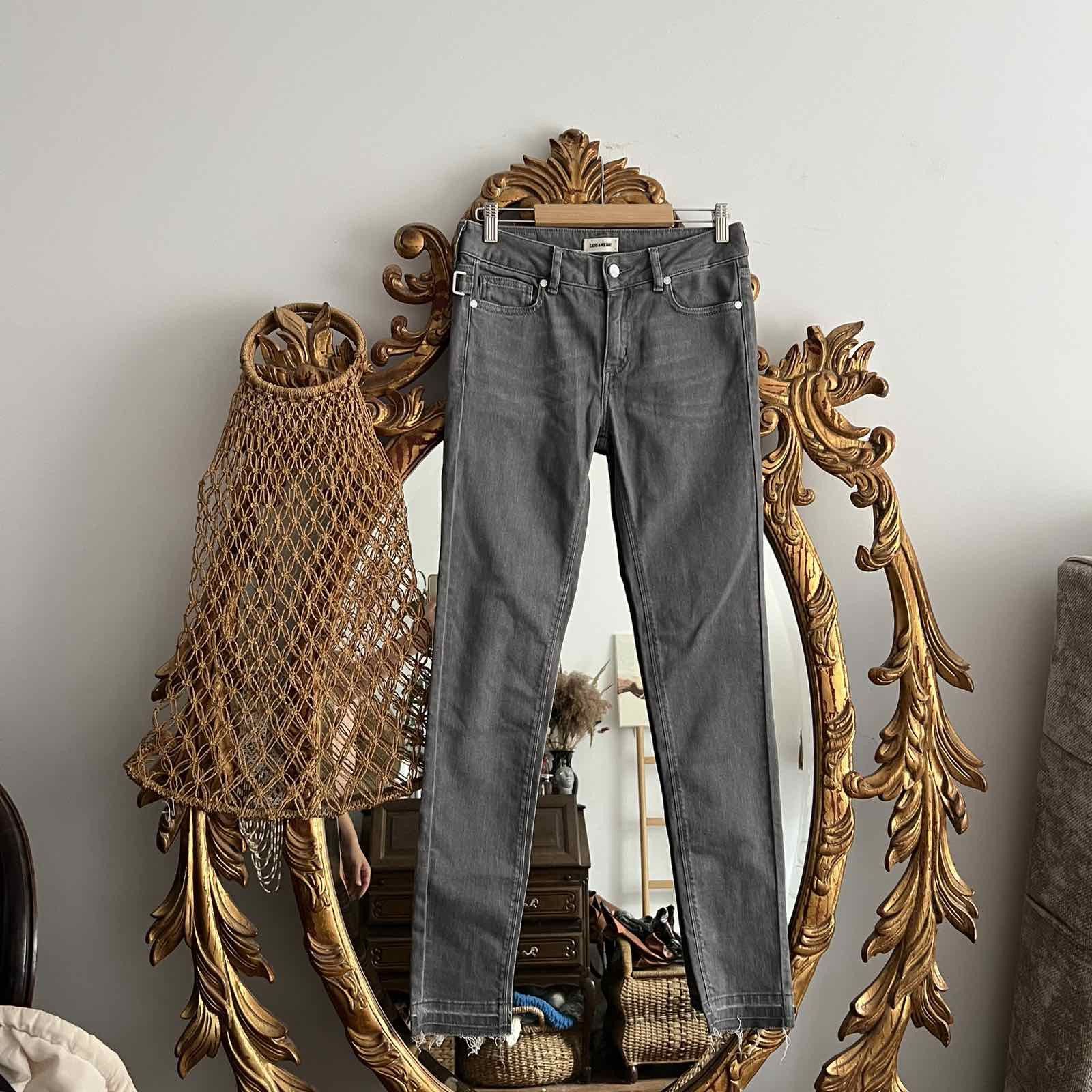 Zadig & Voltaire Zadig & Voltaire Design Slim Gray Denim Jeans Size 25" / US 0 / IT 36 - 1 Thumbnail