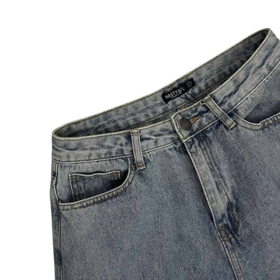 Nasty Gal Nasty Gal Distressed High Rise Relaxed Fit Jeans Size 28" / US 6 / IT 42 - 6 Thumbnail