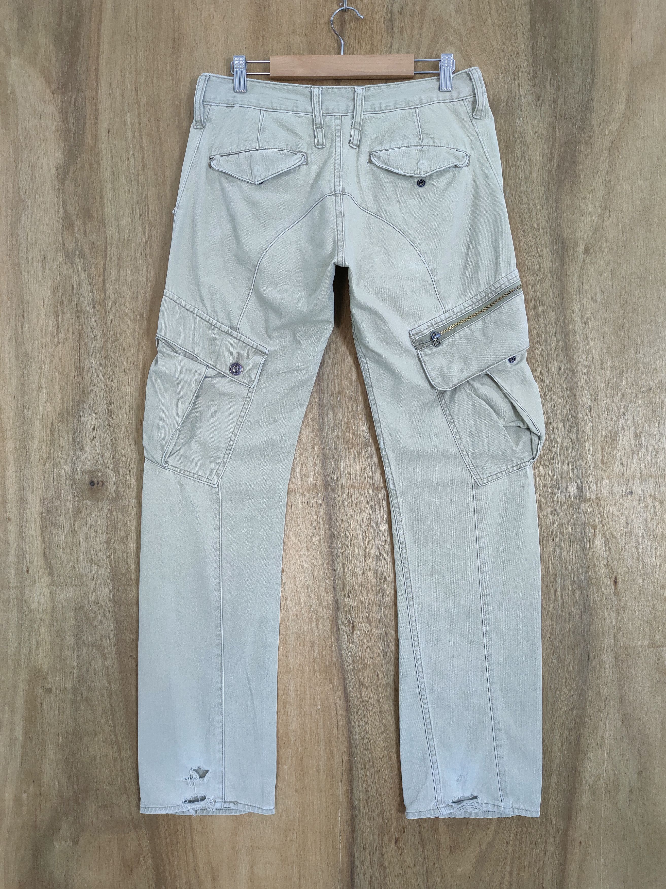 Japanese Brand VINTAGE DOMINATED HANDCRAFTED FADED CARGO PANTS Size US 30 / EU 46 - 1 Thumbnail