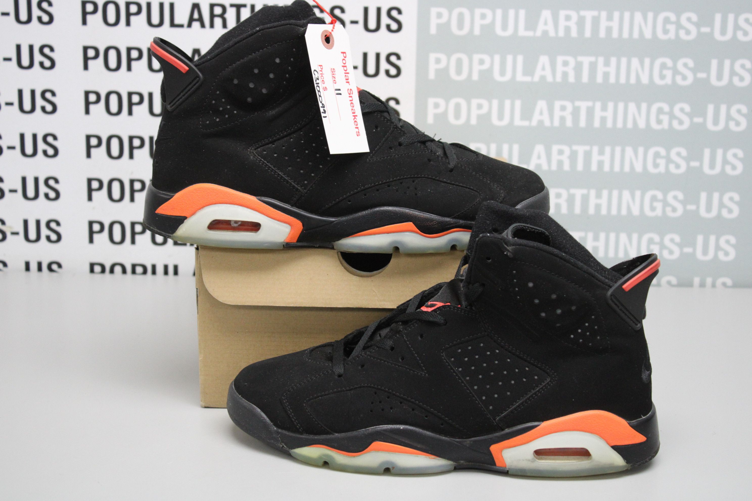 image of Air Jordan 6 Retro Infd Size 11 Shoes in Black, Men's
