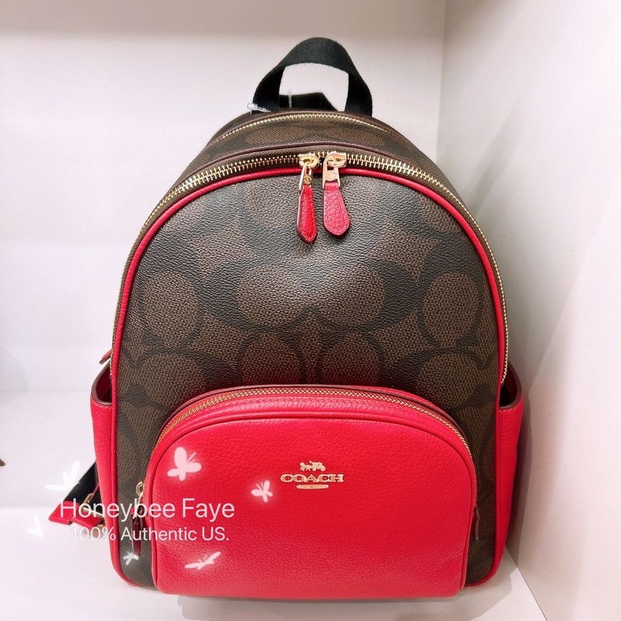 Coach NWT Coach Court Backpack In Maxi Signature Canvas CCK72 Size ONE SIZE - 1 Thumbnail