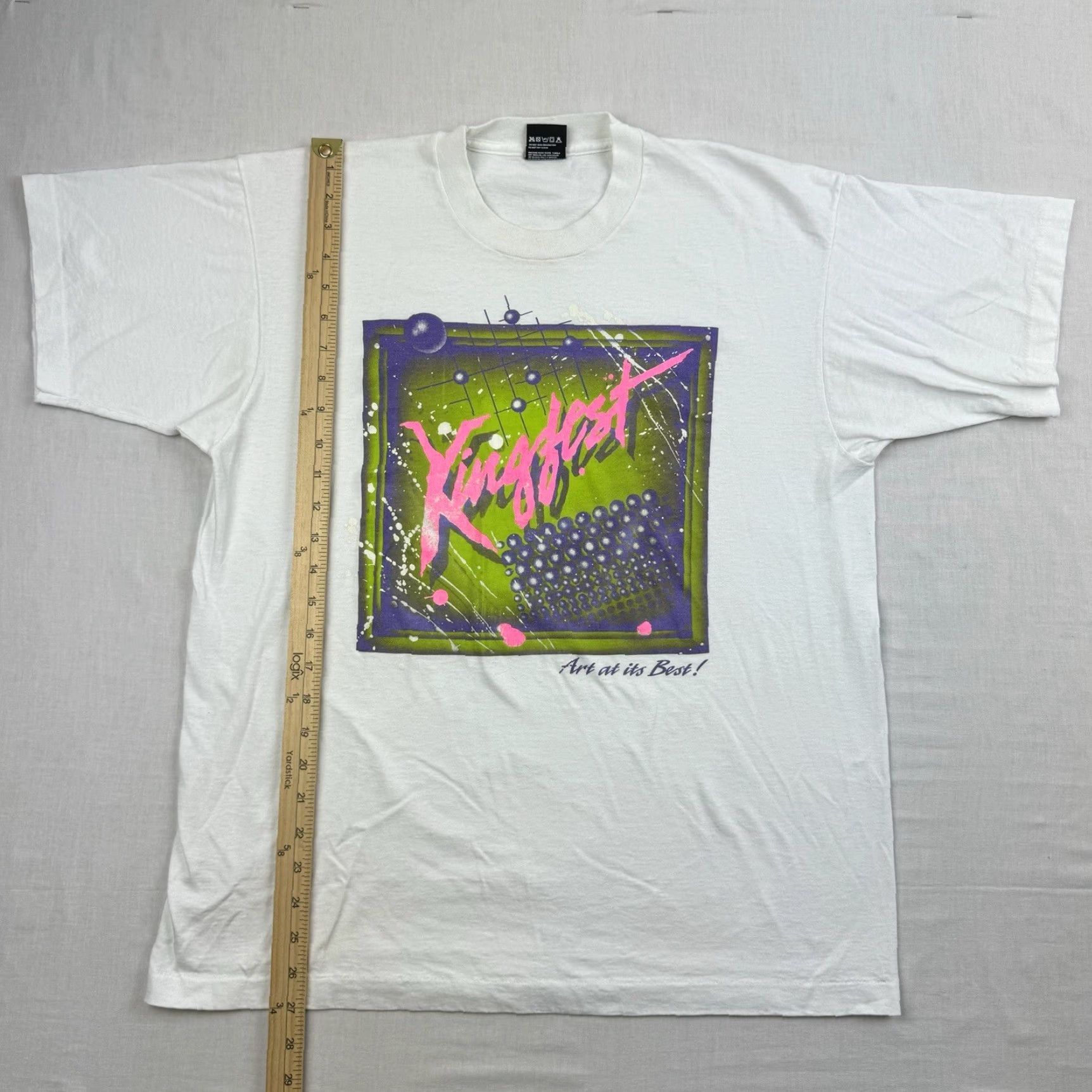 Vintage VINTAGE Screen Stars Kingfest T-Shirt Adult XL White Music Festival Christian 90s Mens Size US XL / EU 56 / 4 - 7 Thumbnail