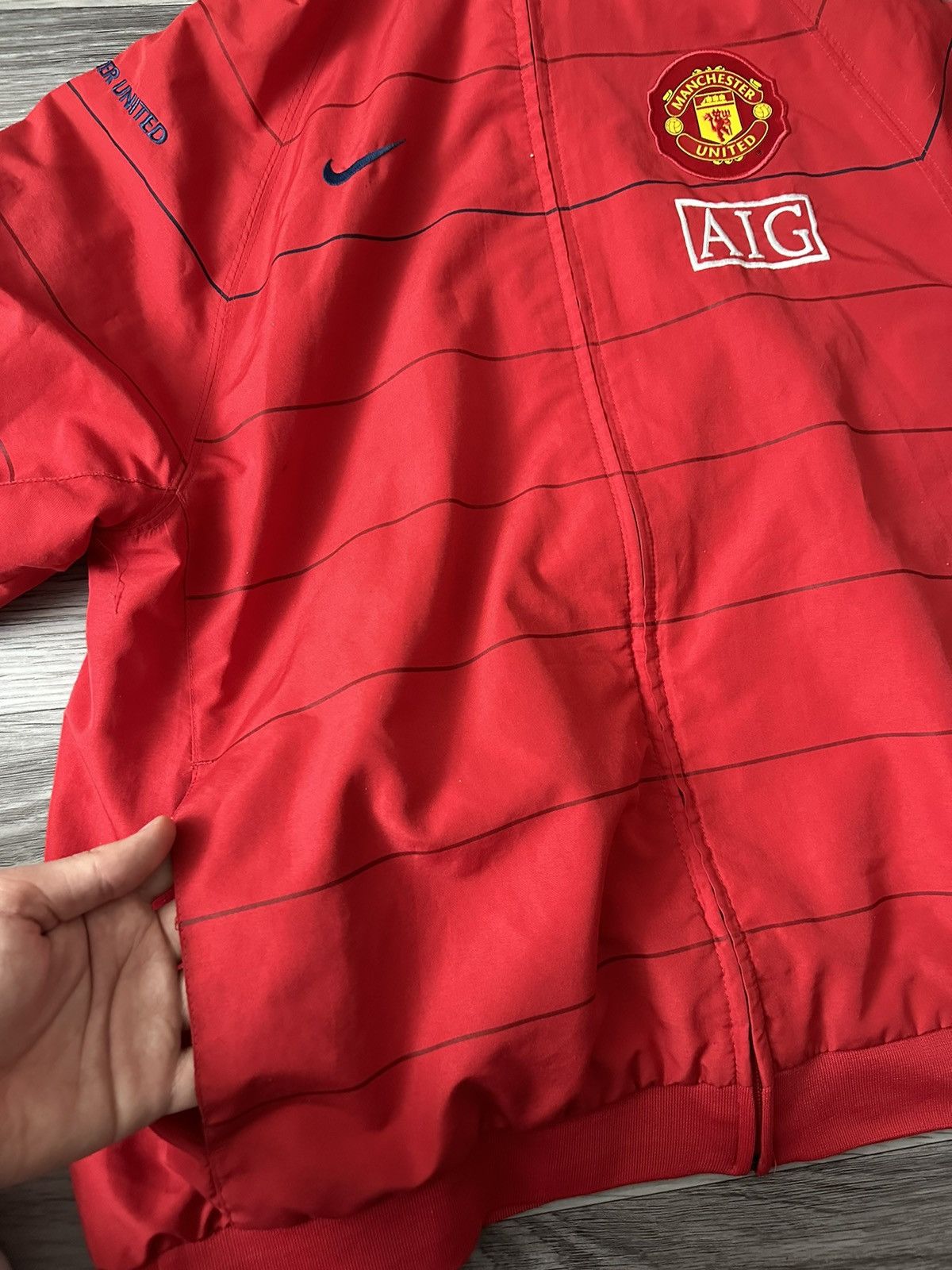 Nike Nike Manchester United 2008-2009 Vintage Red Track Jacket Size US L / EU 52-54 / 3 - 7 Thumbnail