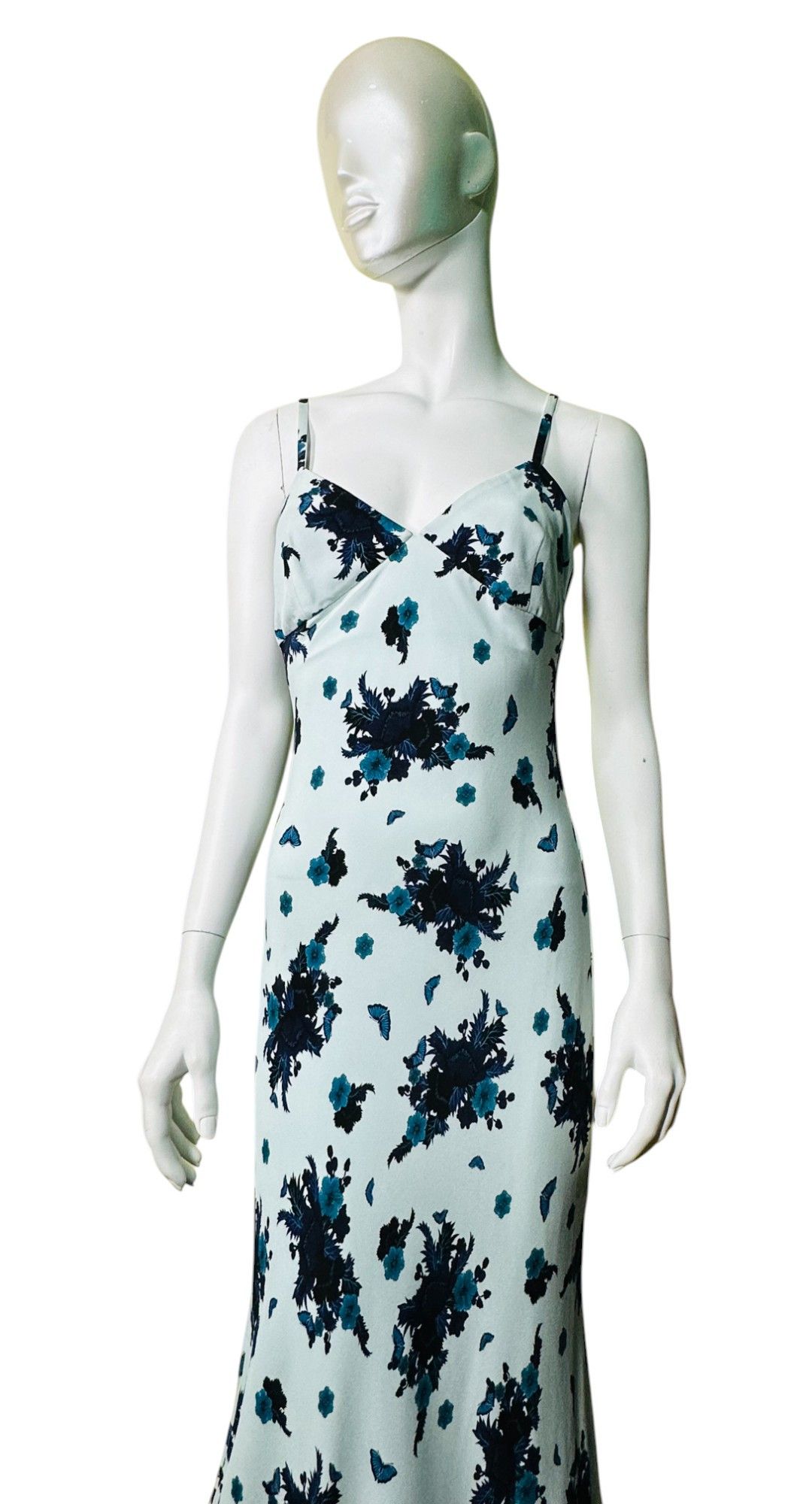 Designer Rebecca De Ravenel Maxi Silk Dress Size XS / US 0-2 / IT 36-38 - 2 Thumbnail