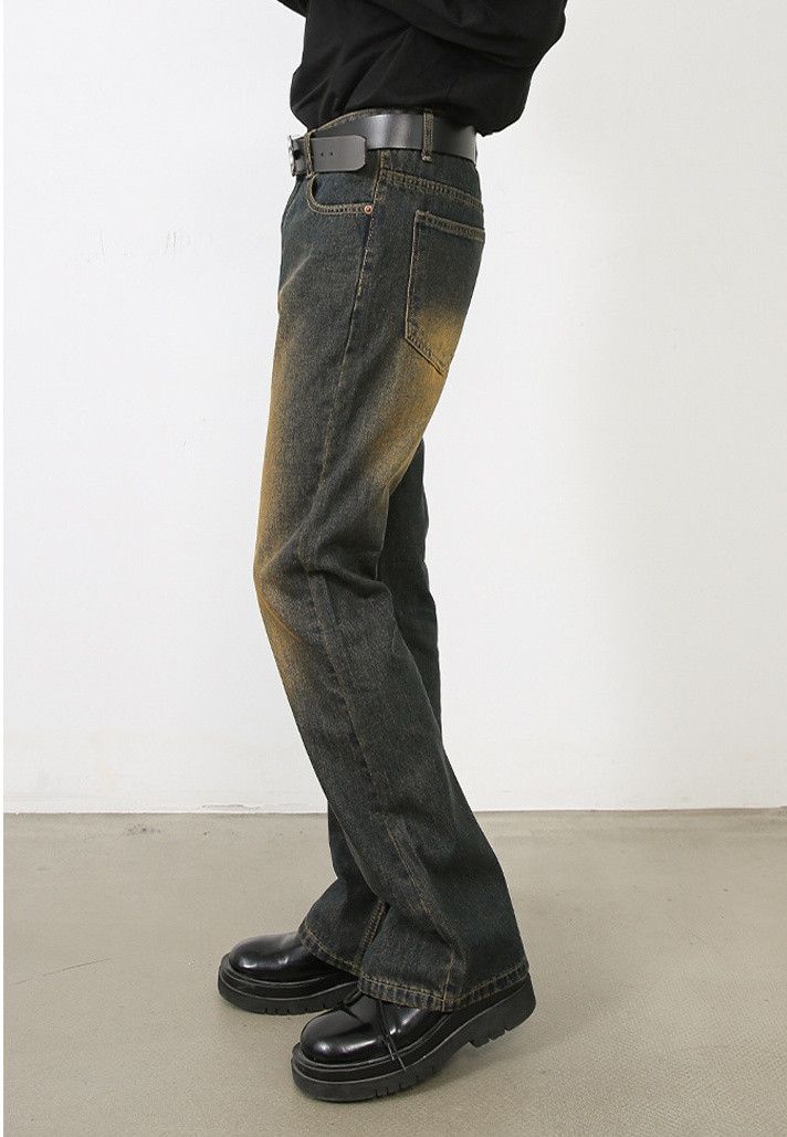 Japanese Brand × Jean Men's vintage distressed washed loose flared jeans Size US 32 / EU 48 - 6 Thumbnail