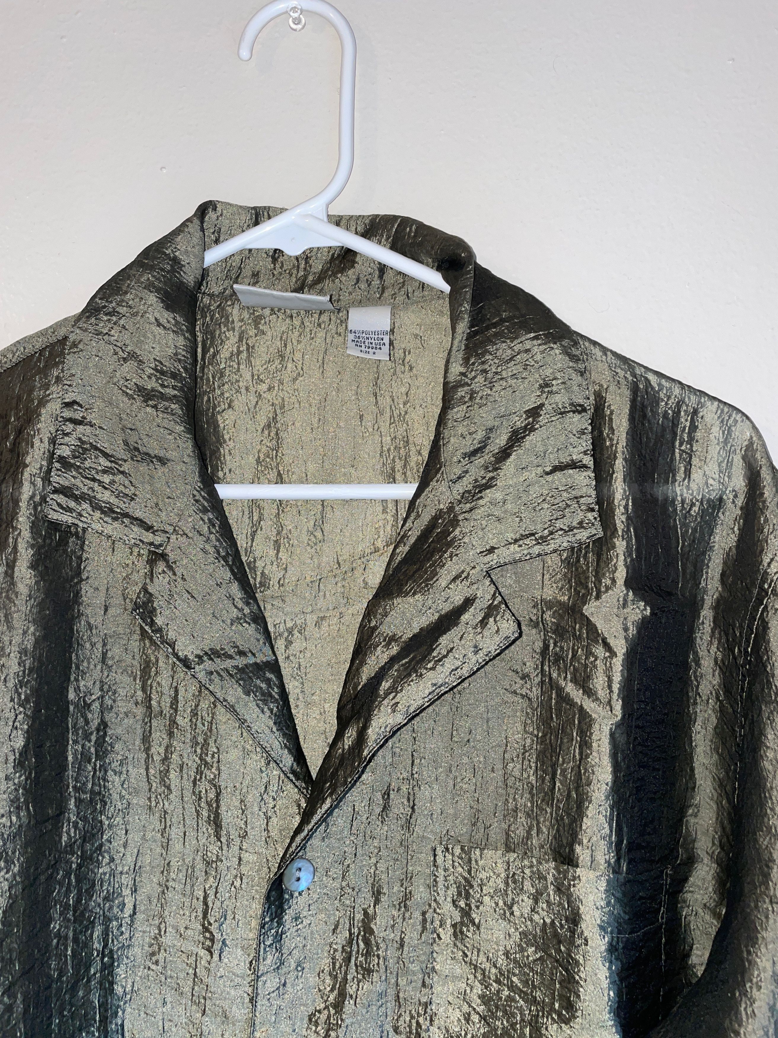 Chicos Chico 's Design Longsleeve Green Blouse Size XS / US 0-2 / IT 36-38 - 2 Thumbnail