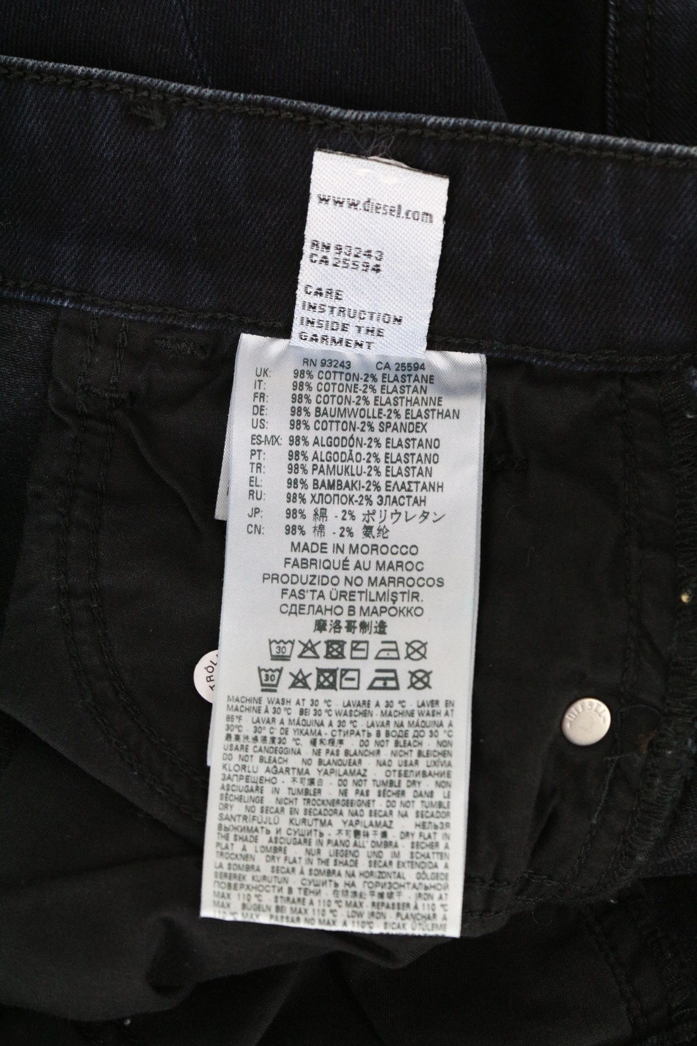 Diesel D-EISELLE 069GL W24/L30 Blue Stretch High Waist Jeans 69894 Size 24" / US 00 / IT 34 - 7 Thumbnail