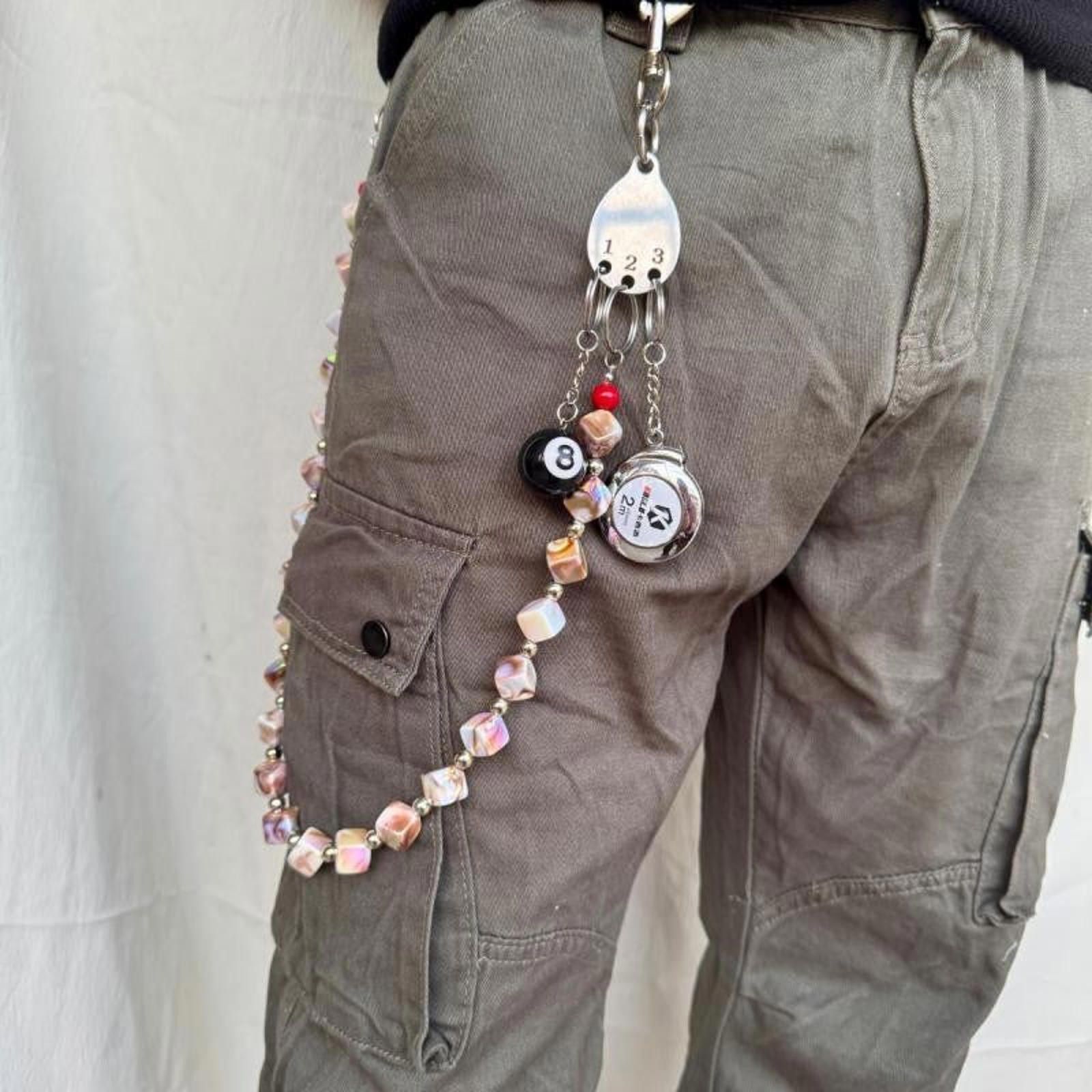Vintage Lucky Beaded Gemstone Wallet Chain Size ONE SIZE - 1 Thumbnail