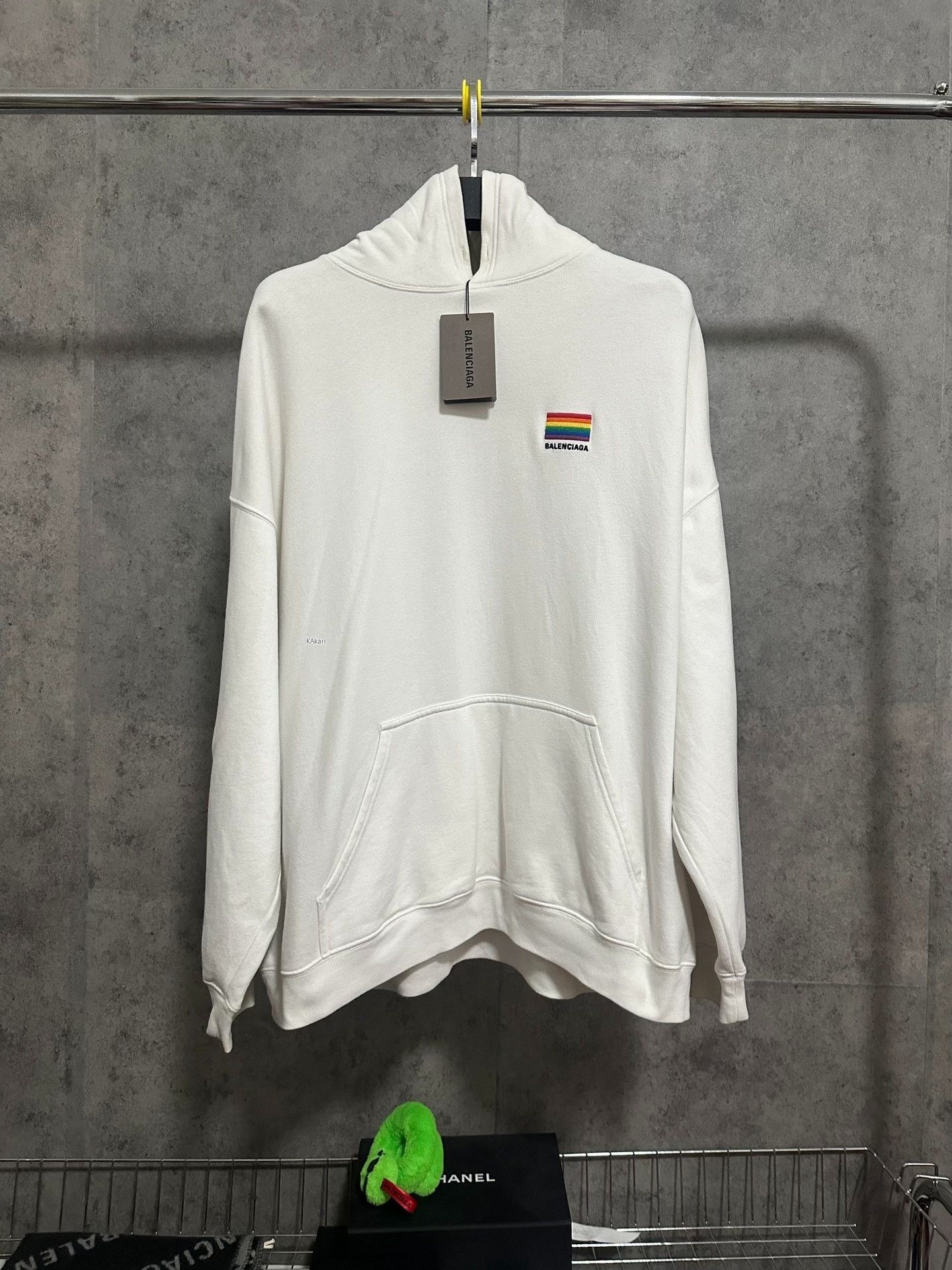 Balenciaga Balenciaga Logo Embroidery White Hoodie Size US XS / EU 42 / 0 - 1 Thumbnail
