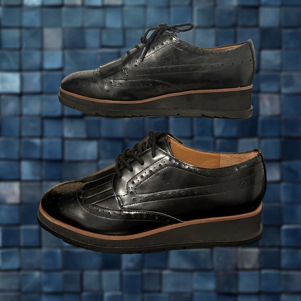 Franco Sarto VINTAGE Women’s SARTO by Franco Sarto Black Leather LaceUp Darby Dress Shoes Size 8 Size M / US 6-8 / IT 42-44 - 1 Thumbnail