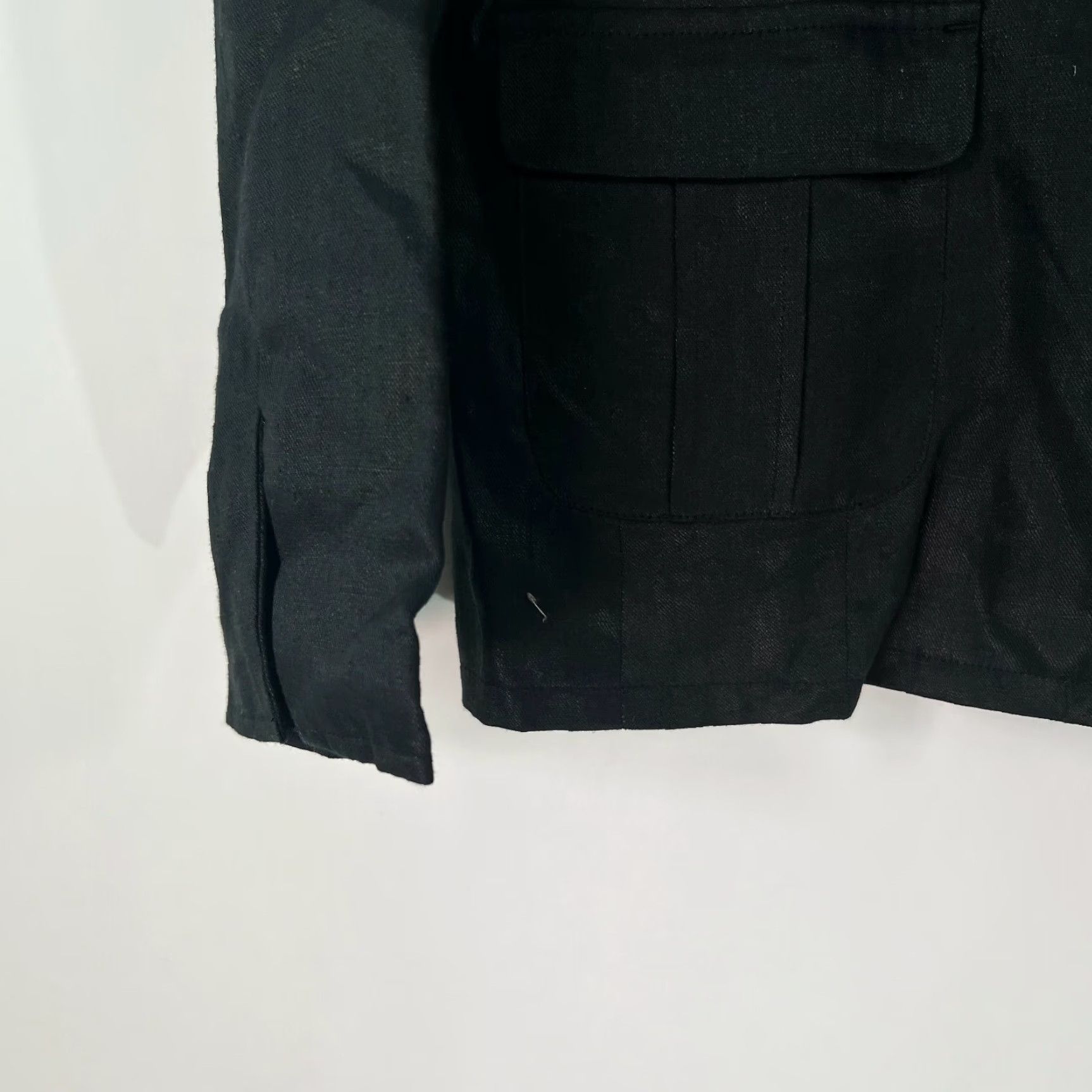 Vintage Valerie Stevens Womens Jacket Linen Black Size 8 Long Sleeve Collared Casual 100% Linen Regular Pockets Womens Size M / US 6-8 / IT 42-44 - 5 Thumbnail