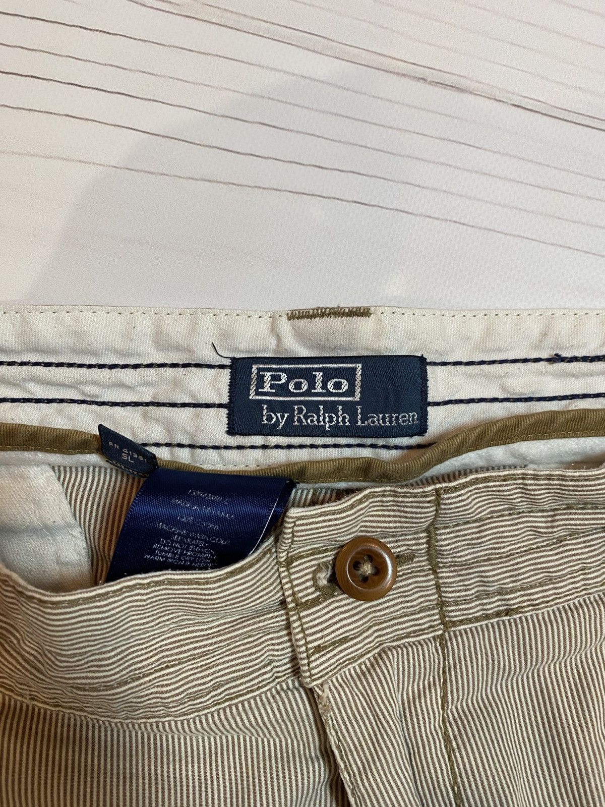 Polo Ralph Lauren Vintage Polo Ralph Lauren baggy cargo y2k striped shorts Size US 36 / EU 52 - 4 Thumbnail