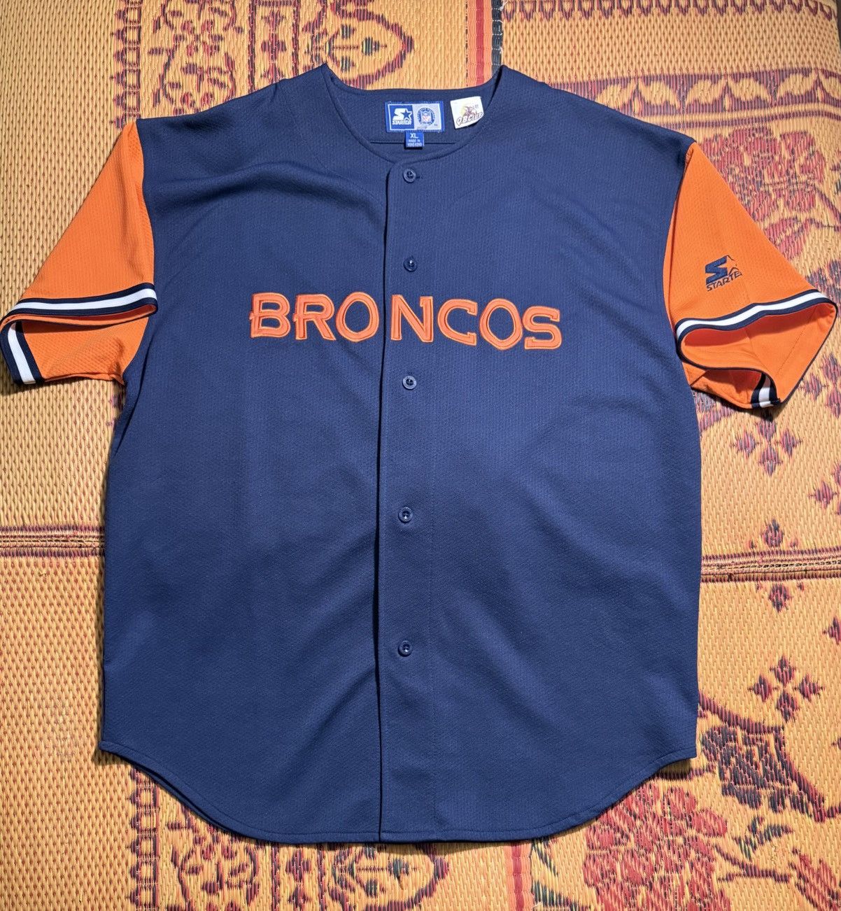 Starter Vintage Starter Denver Broncos John Elway Baseball Jersey Size US XL / EU 56 / 4 - 2 Thumbnail
