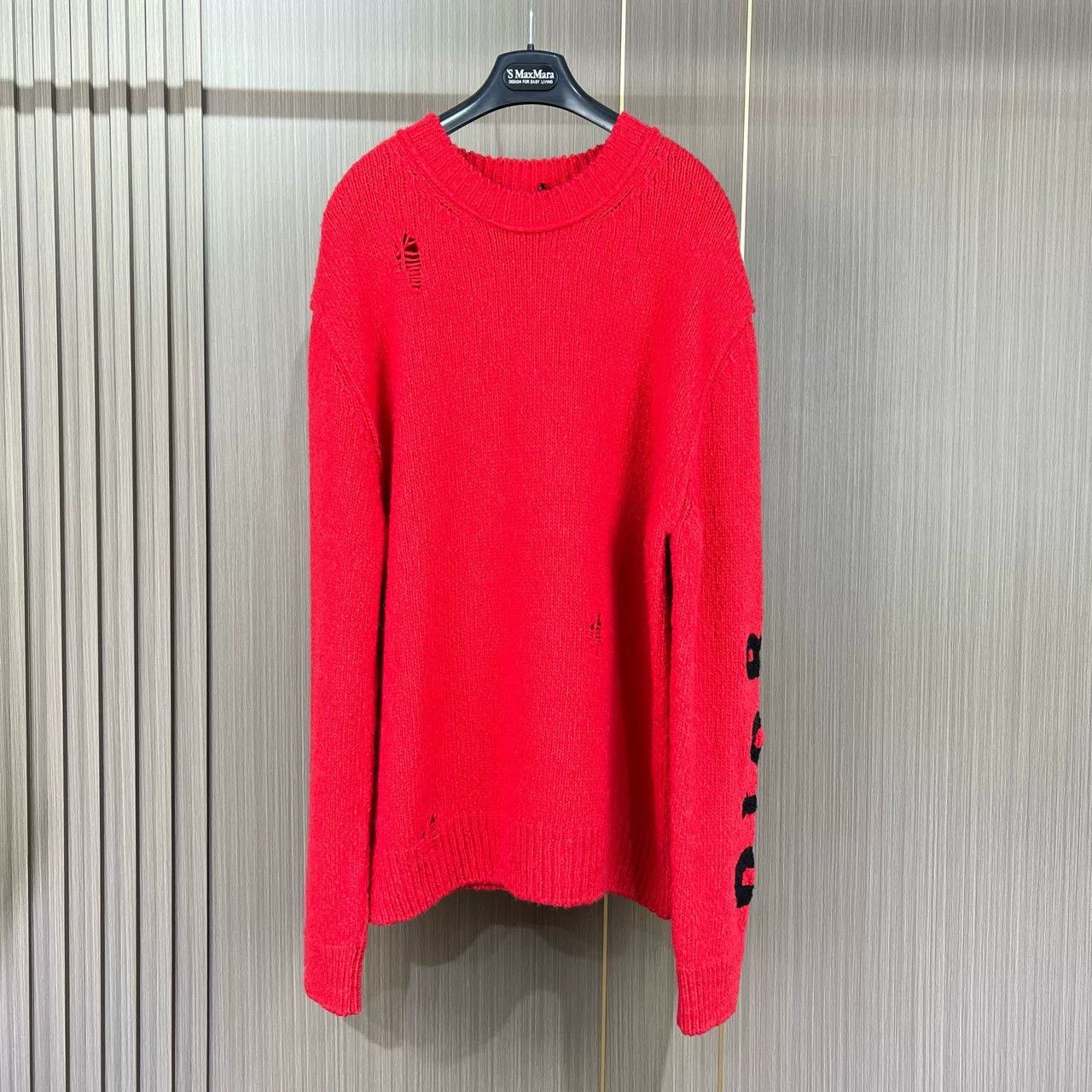 Dior dior dinosaur embroidery red sweater Size US L / EU 52-54 / 3 - 1 Thumbnail