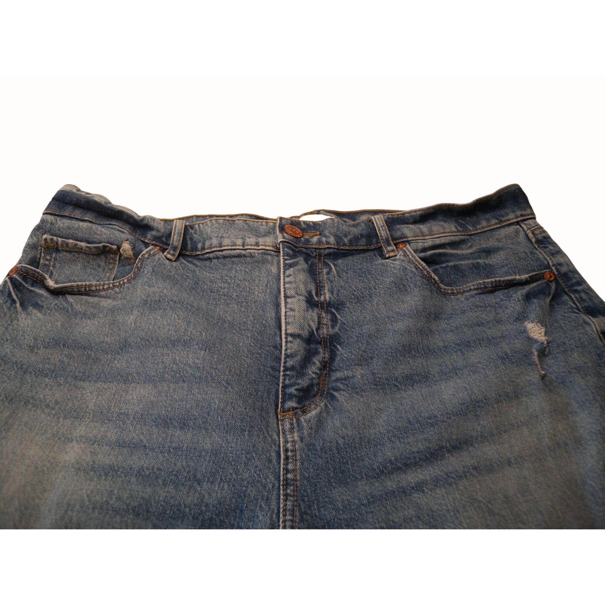 Loft Loft Ann Taylor Capri Jeans 14 Womens Blue Distressed Size 36" / US 14 / IT 50 - 8 Thumbnail