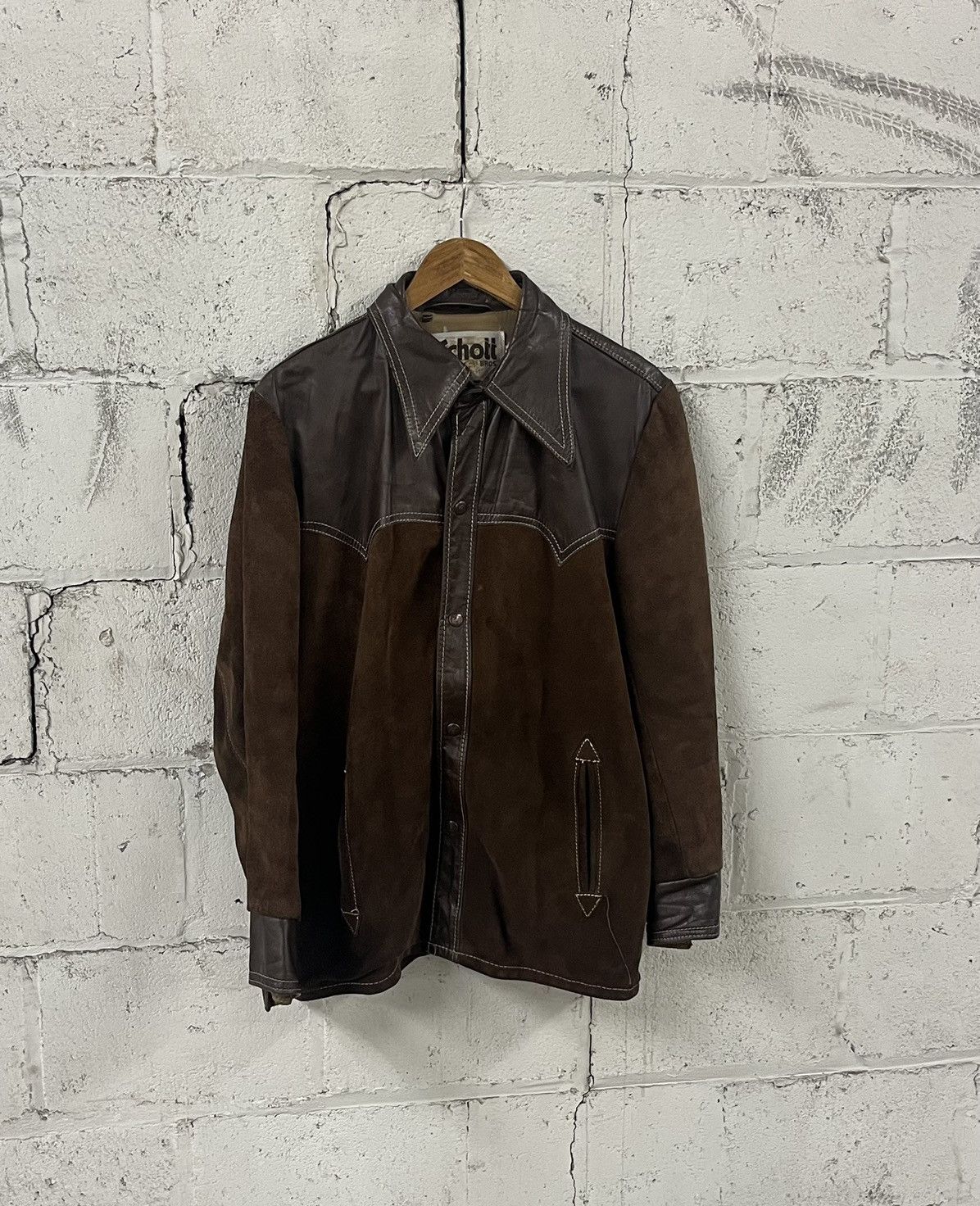 Schott Shott vintage rancher jacker rare suede brown 70s Size US XL / EU 56 / 4 - 1 Thumbnail