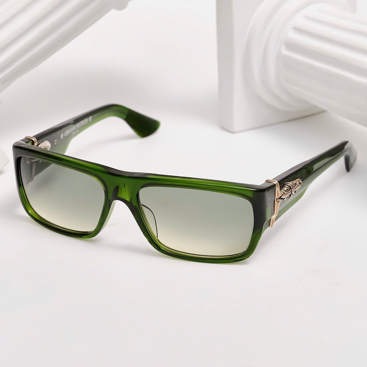 Chrome Hearts CHROME HEARTS YER BJORN AGAIN MOSS SUNGLASSES Size ONE SIZE - 2 Thumbnail