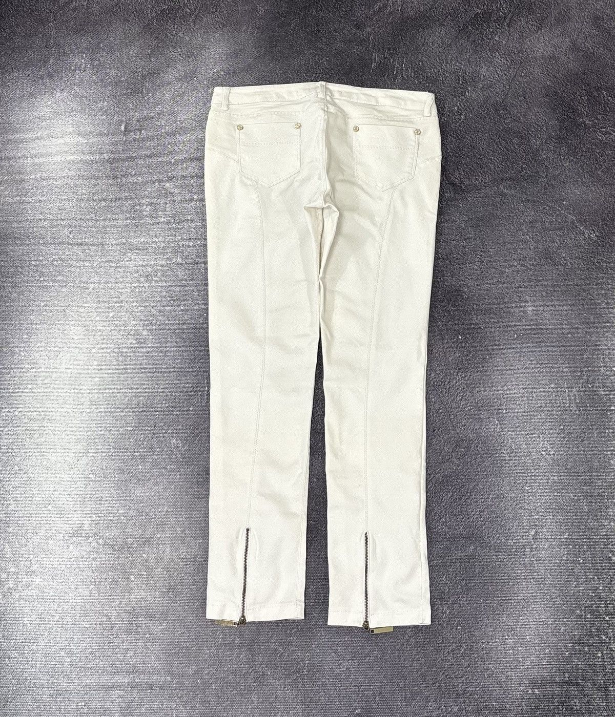 Roberto Cavalli Roberto Cavalli Women’s Bottoms Zip White Luxury Pants Size 32" / US 10 / IT 46 - 2 Thumbnail