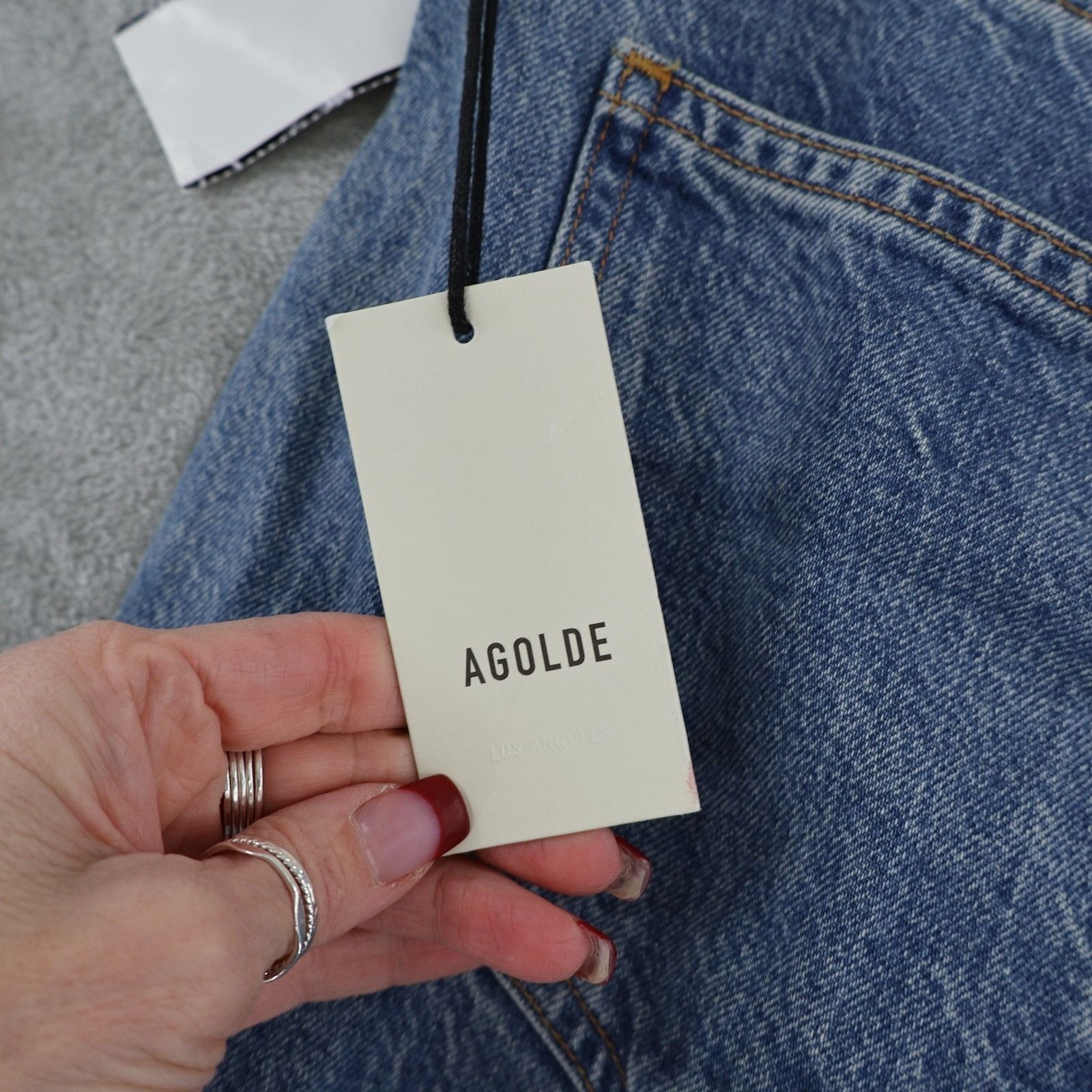 Agolde AGOLDE Ellis Trouser Wide Leg Pleated Jeans Womens 28 NWT Size 28" / US 6 / IT 42 - 7 Thumbnail