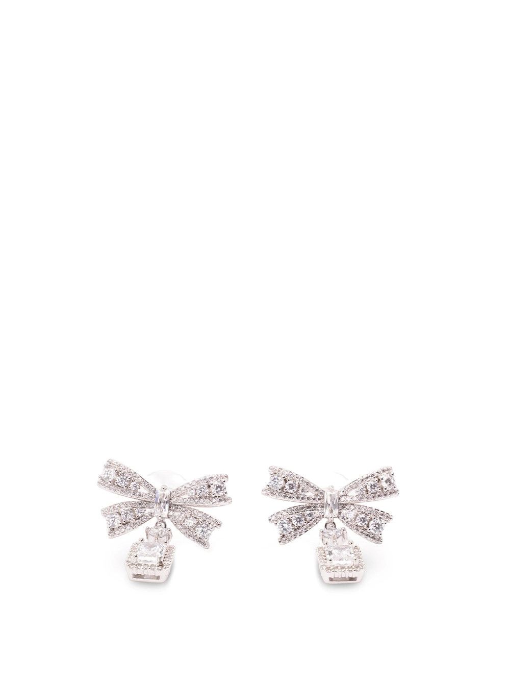 Self-Portrait Bow Crystal Drop Earrings Size ONE SIZE - 1 Thumbnail