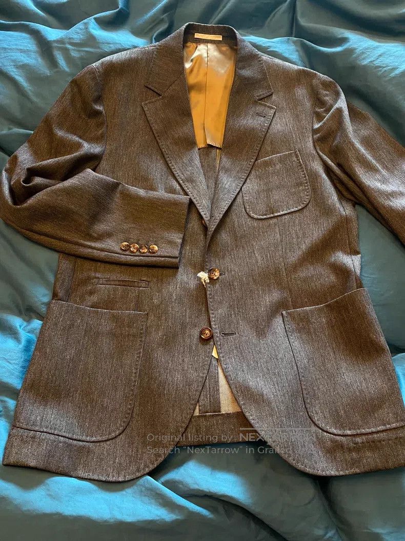 Brunello Cucinelli Brunello Cucinelli Wool suit set, grey Size 50L - 2 Thumbnail