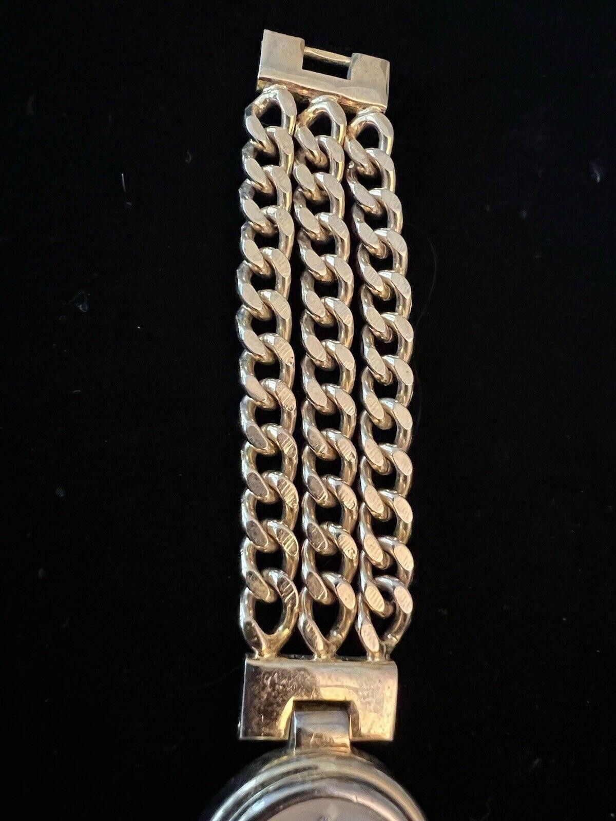 Designer Davena Watch Gold Link Bracelet Diamond Ascent New Battery Size ONE SIZE - 5 Thumbnail