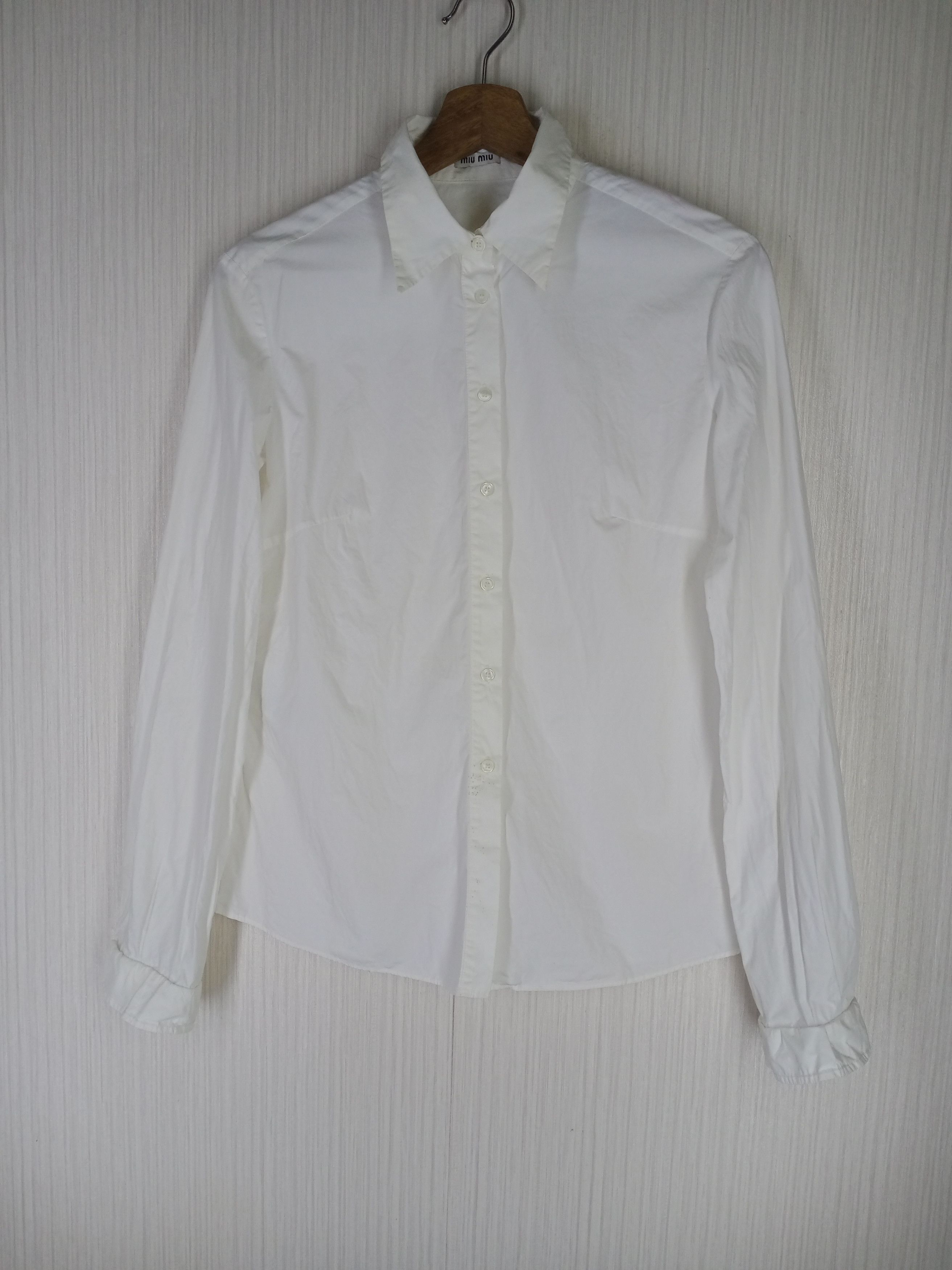 Miu Miu Miu Miu White Shirt Size S / US 4 / IT 40 - 1 Thumbnail