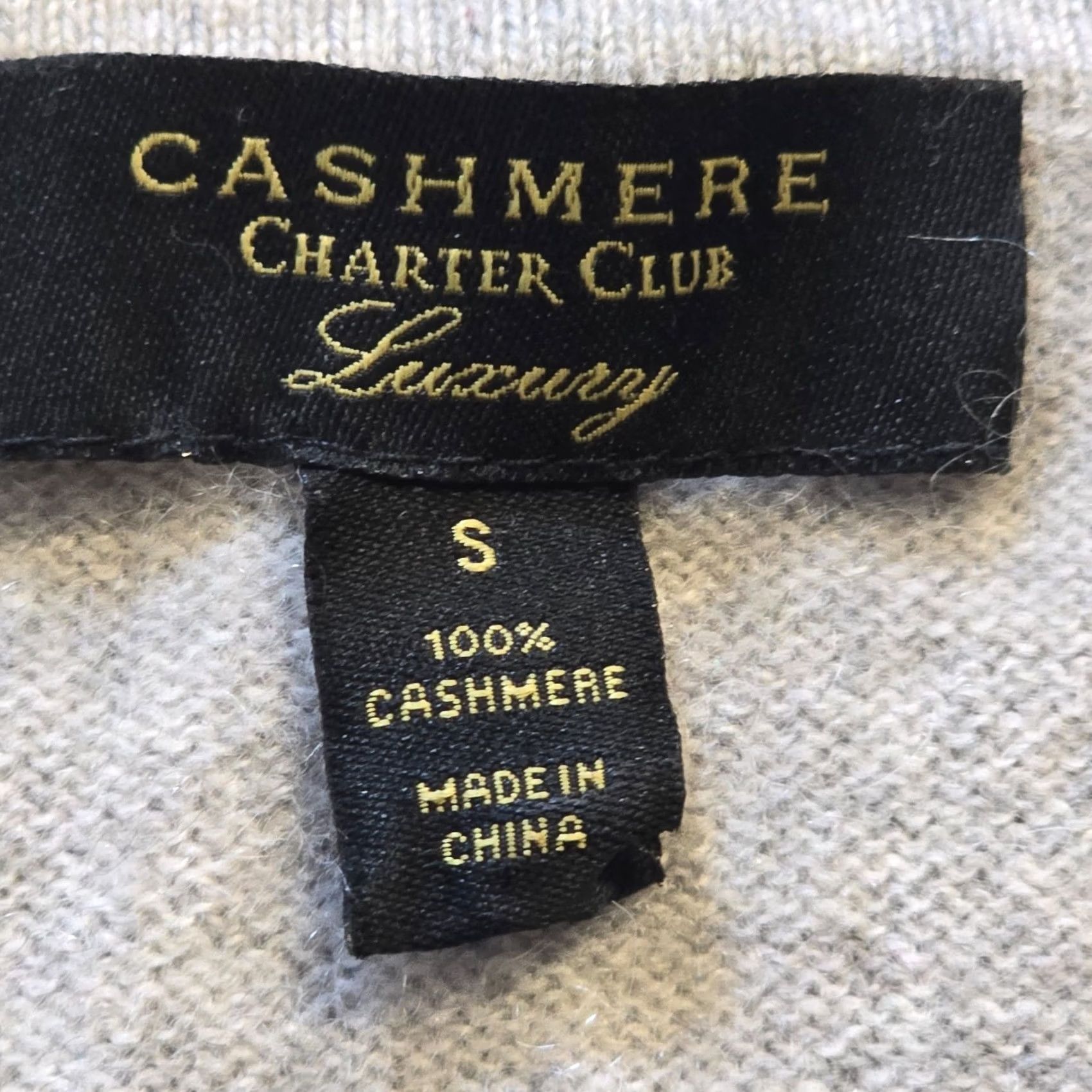 Charter Club Charter Club Sweater Womens Size Small Gray Cashmere Striped Fringe Soft Cozy Size S / US 4 / IT 40 - 4 Thumbnail